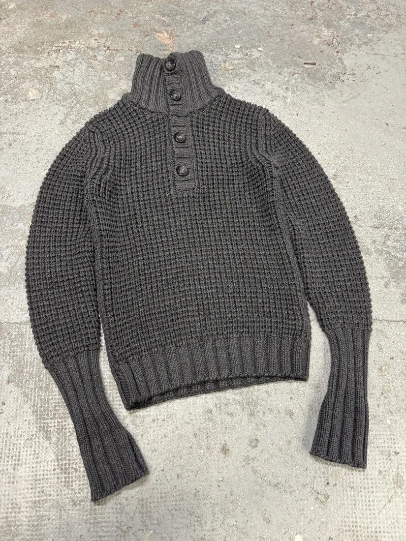 Dolce & Gabbana × Vintage 2000s Dolce & Gabbana Quilted Wool Buttoned Sweater Size US M / EU 48-50 / 2 - 9 Thumbnail
