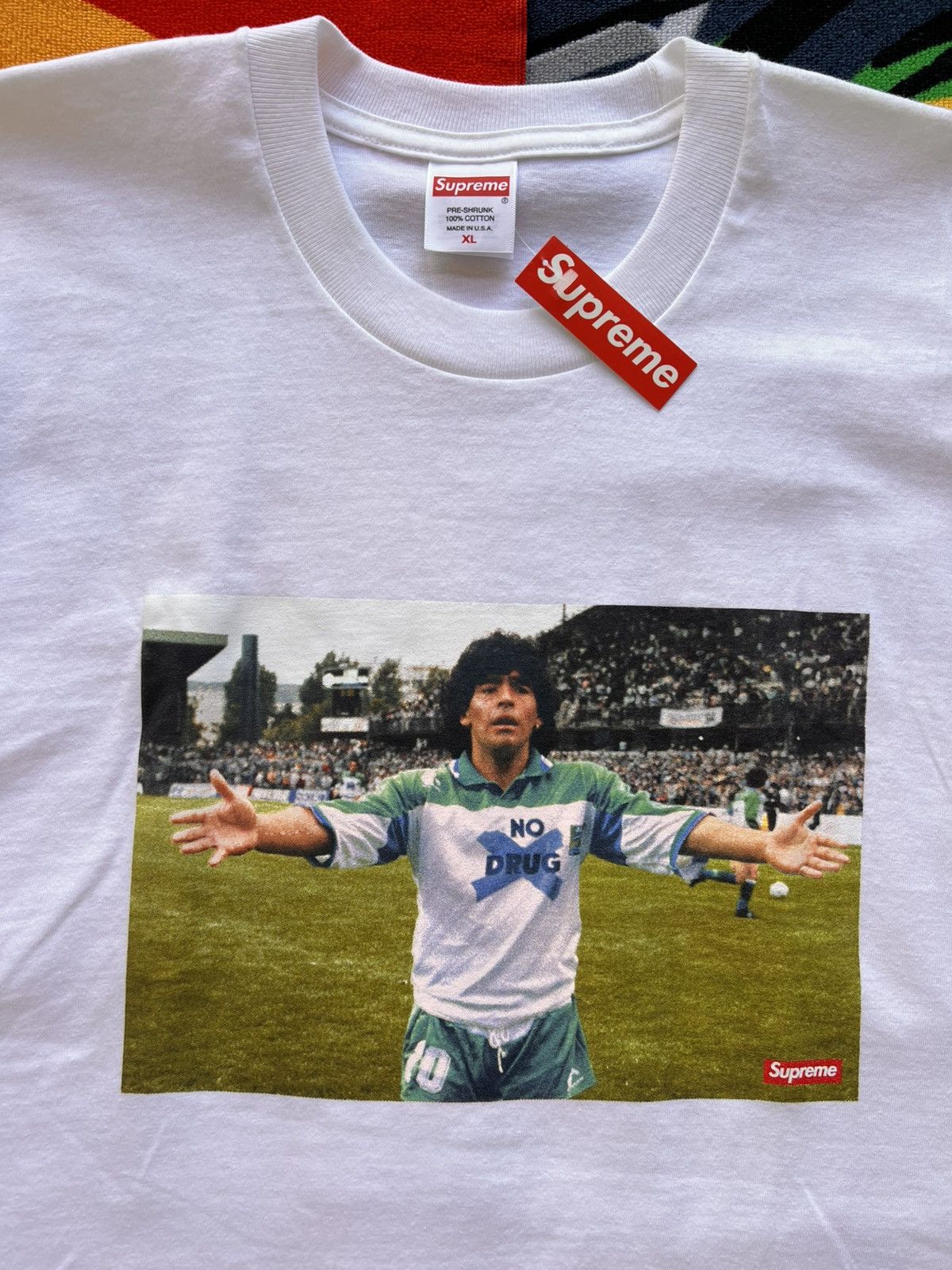 トップス Supreme Stick Tee White XL Supreme Supreme Stick Tee White | Grailed