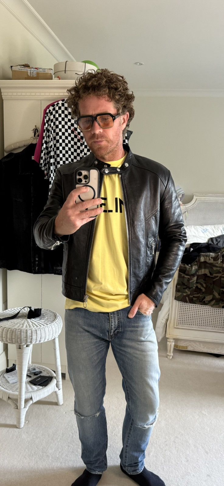 Celine $5.7k FW24 Celine Cafe Racer blouson leather jacket Hedi 52 Size US L / EU 52-54 / 3 - 5 Thumbnail