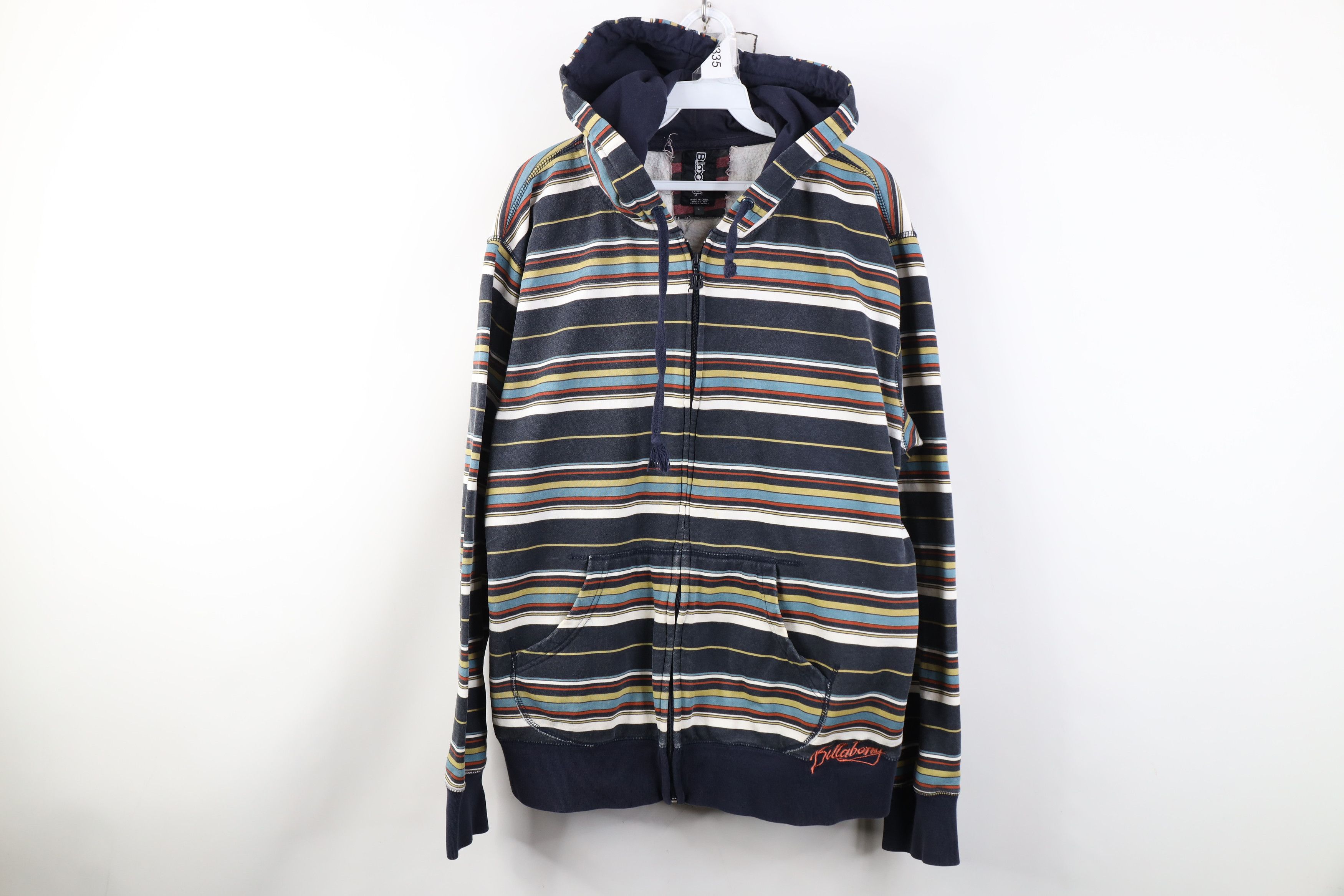 Billabong Vintage Y2K Billabong Surfing Striped Full Zip Hoodie Size US L / EU 52-54 / 3 - 1 Thumbnail