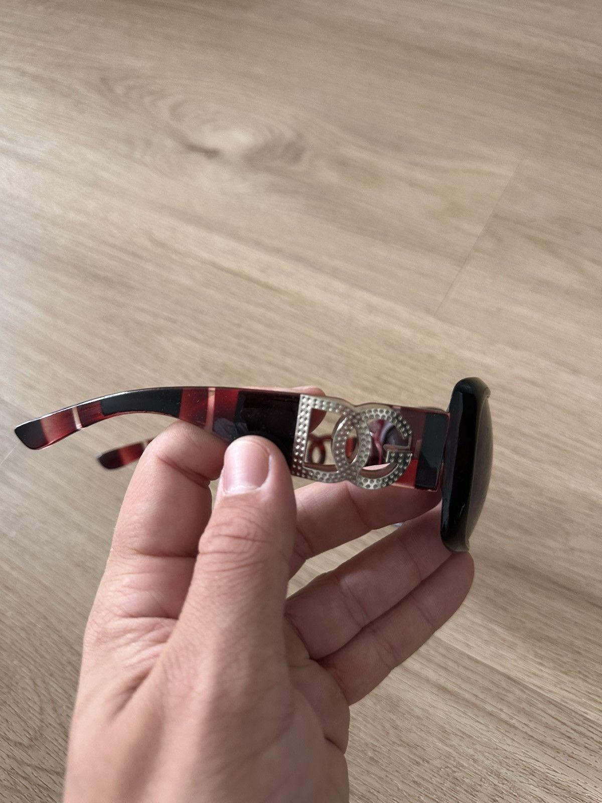 Dolce & Gabbana Dolce & Gabbana Metal DG Big Logo Swarovski Sunglasses Size ONE SIZE - 2 Thumbnail