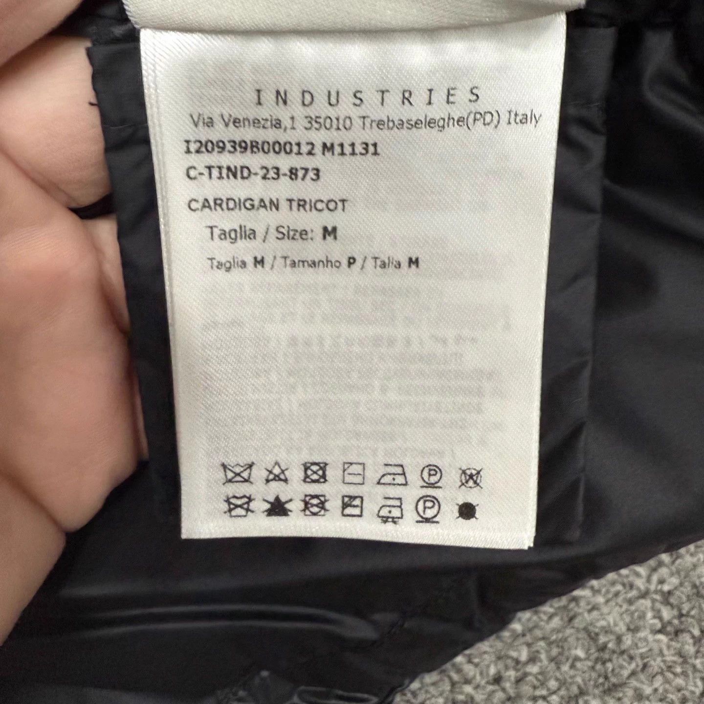 Moncler 24FW Black Knit-Paneled Down Unused M
