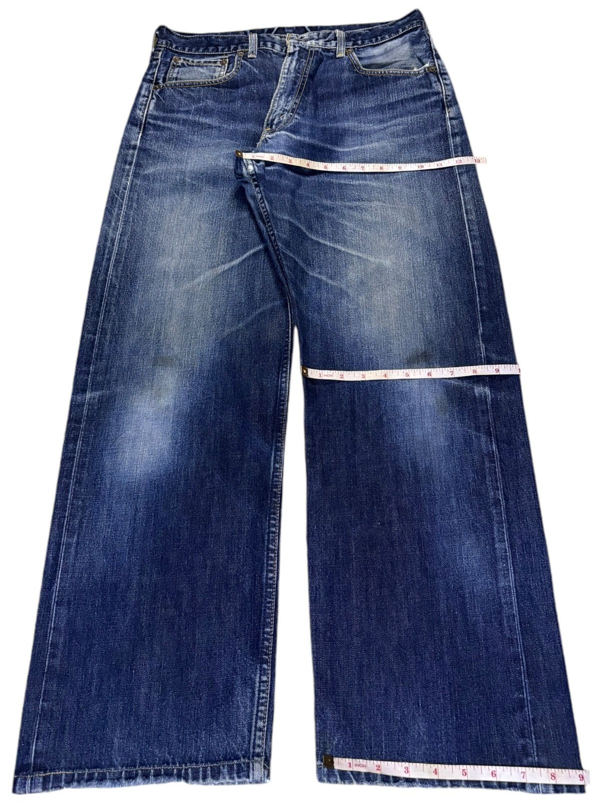 Levi's Vintage 90s Levis 503 Faded Blue Wash Distress Baggy Jeans Size US 32 / EU 48 - 15 Thumbnail