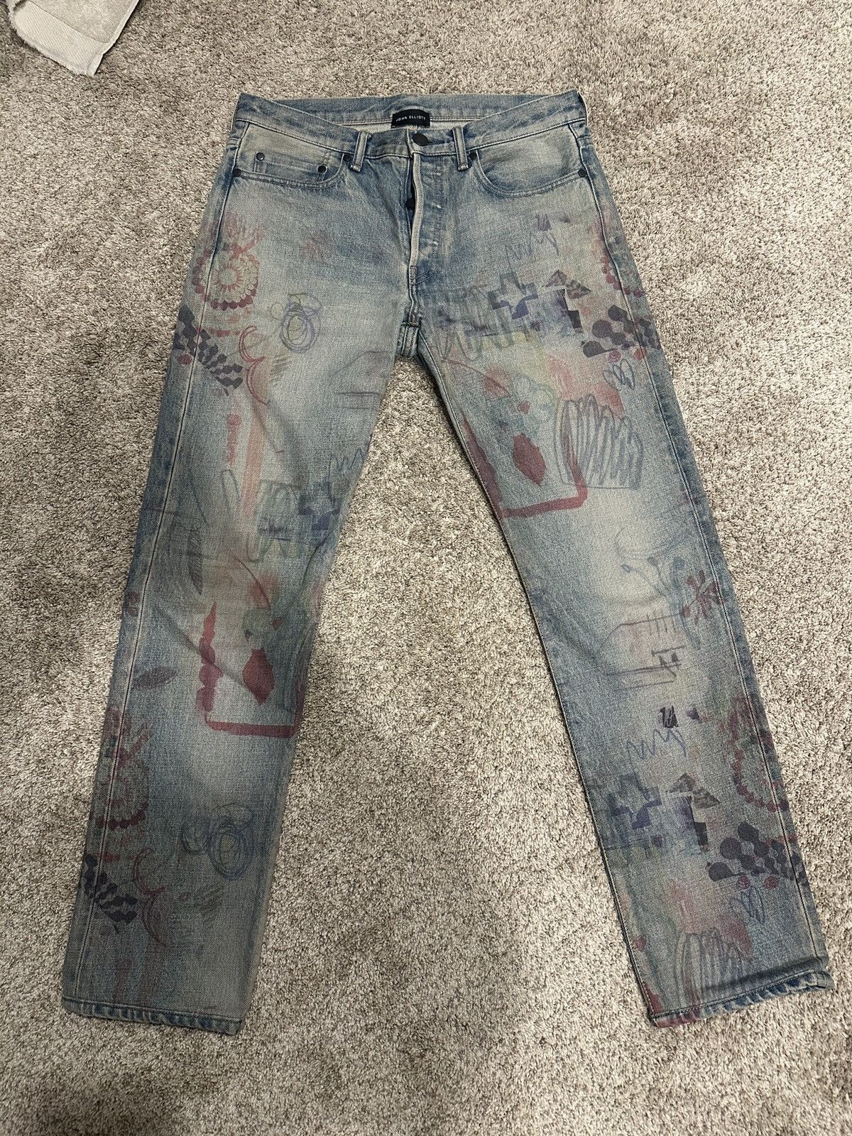 John Elliott The Daze Scrivvles Size US 30 / EU 46 - 2 Thumbnail