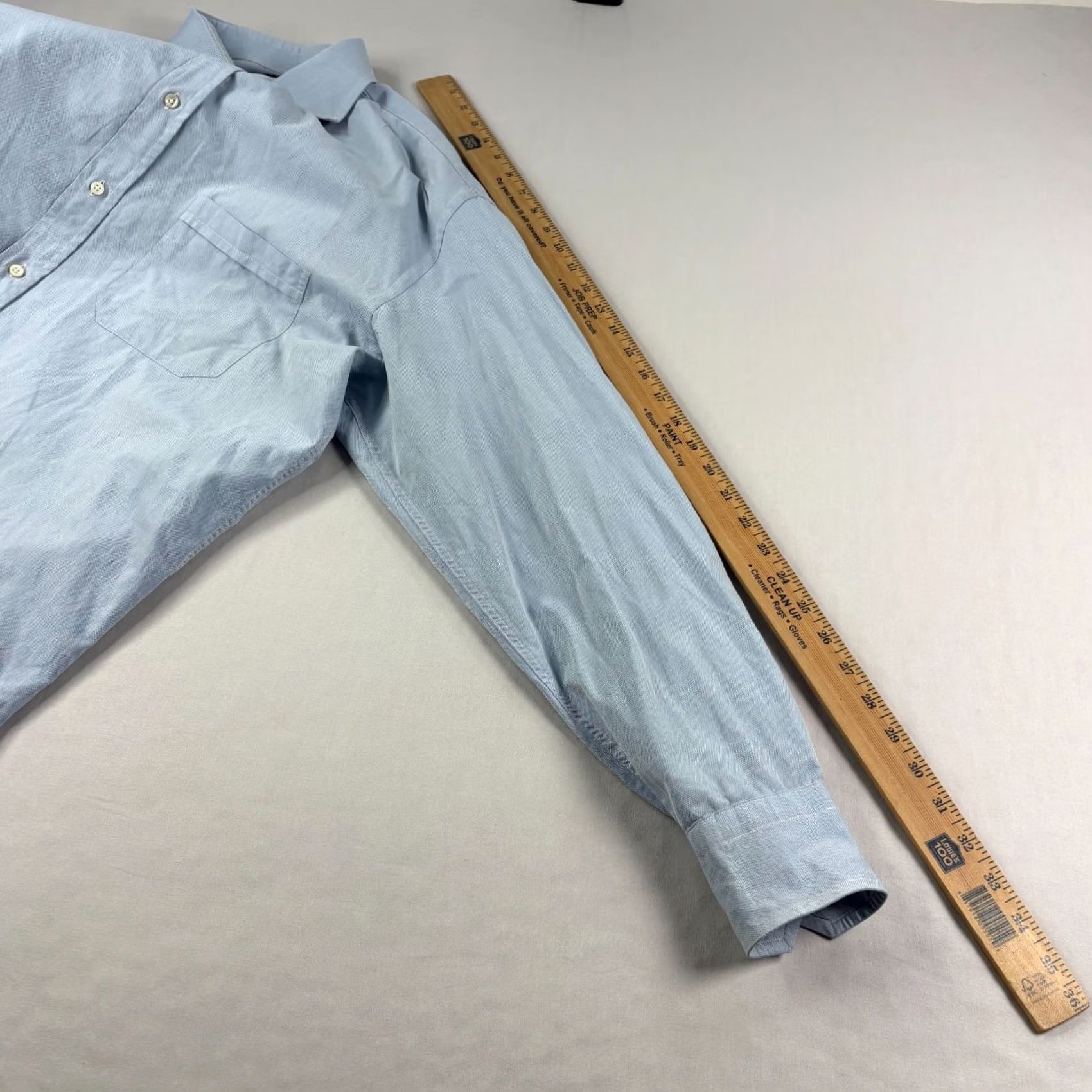 Canali Canali Shirt Mens 44 17.5 Blue Button Up Long Sleeve Formal Casual Italy Made Size 48R - 7 Thumbnail