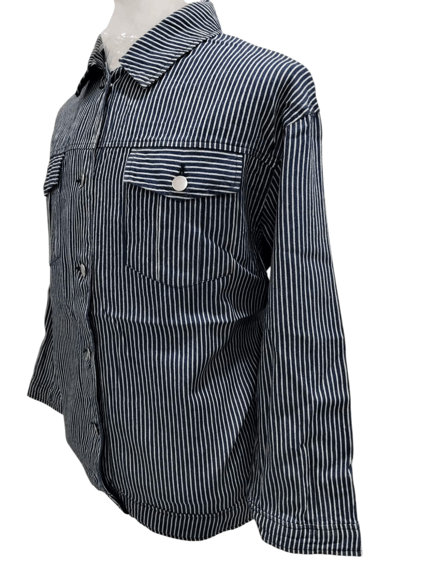 Japanese Brand Hickory Button Pocket Shirt Size L / US 10 / IT 46 - 2 Thumbnail