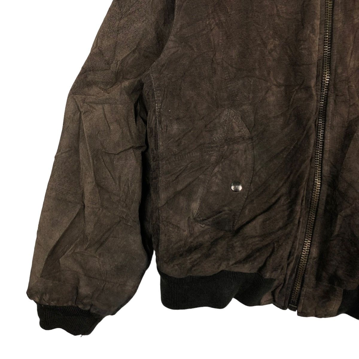 Vintage 🔥90’s Vintage Bomber Leather Jacket North Bound Big Logo Size US L / EU 52-54 / 3 - 7 Thumbnail