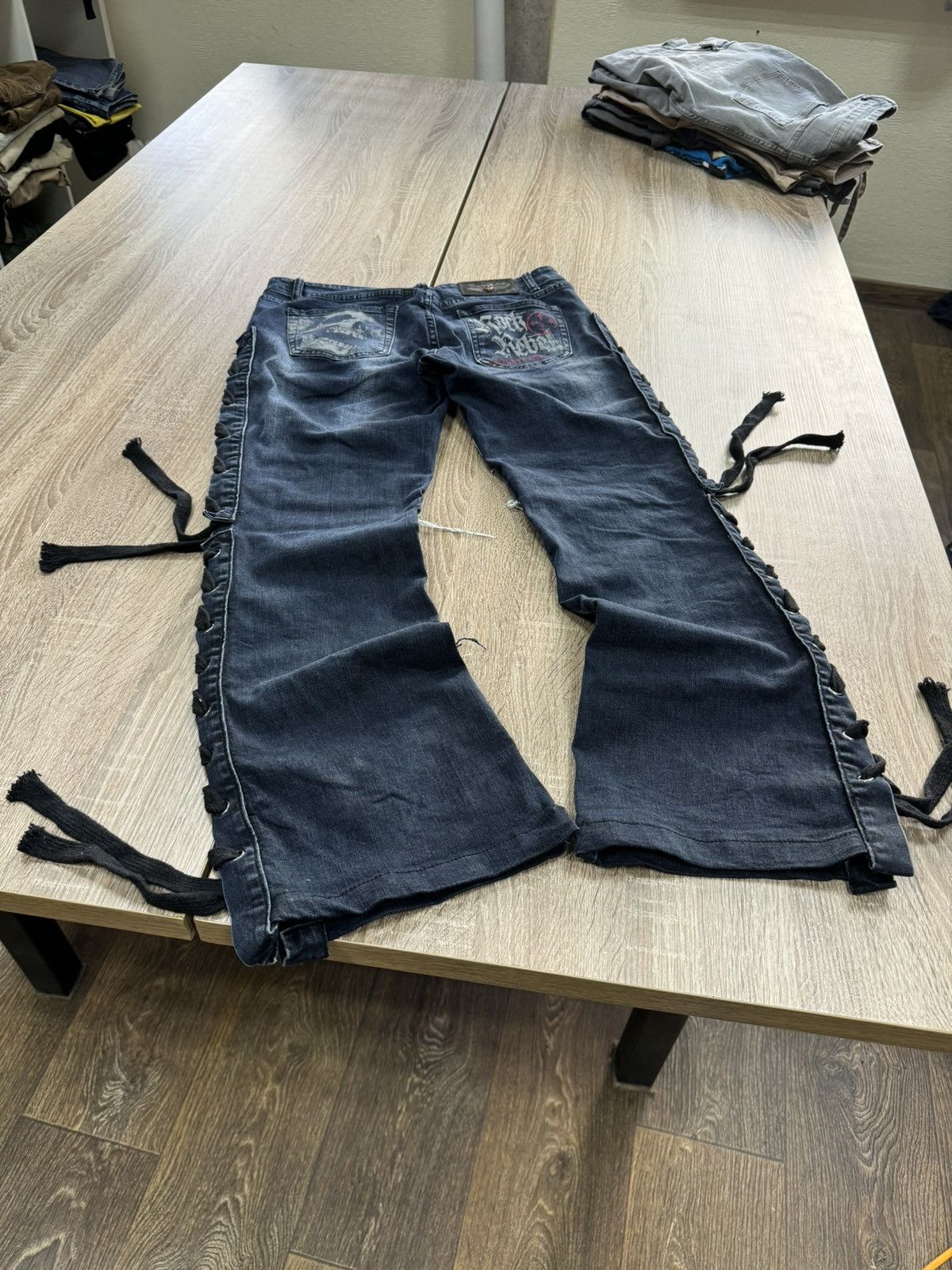 If Six Was Nine × Japanese Brand × Junya Watanabe Vintage Bandage Flate Yasuyuki Ishii / LGB Style Jeans Size US 30 / EU 46 - 2 Thumbnail