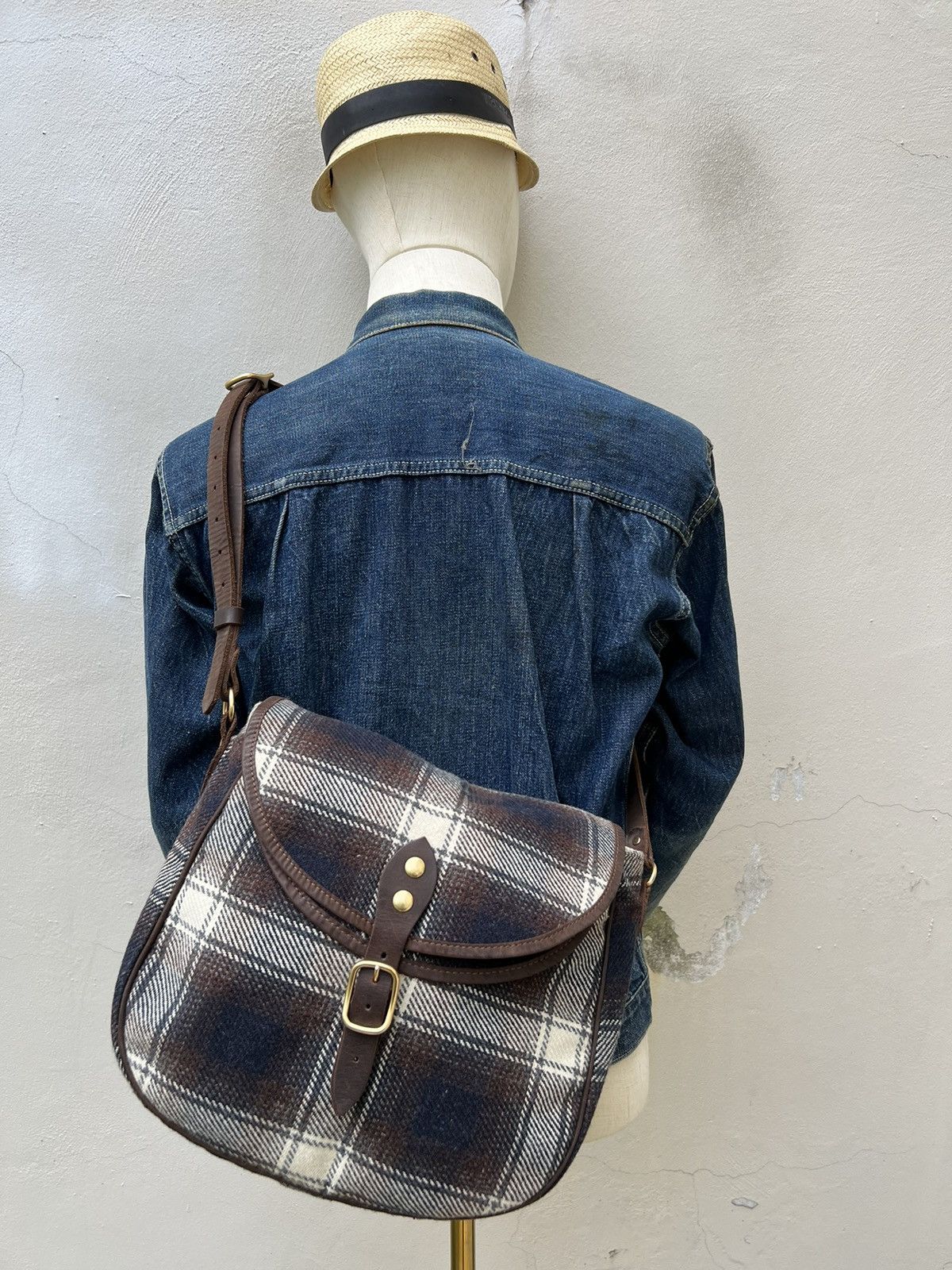 A.P.C. Vintage 2000s A.P.C. Shadow Plaid Sling Bag Size ONE SIZE - 3 Thumbnail