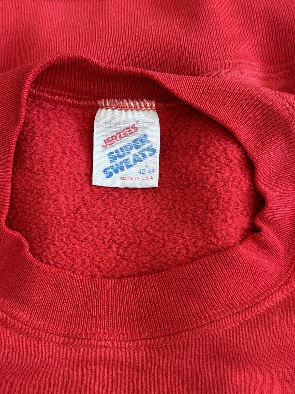 Jerzees Vintage 80s 90s Jerzees Super Sweats Red Crewneck Sweater Size US L / EU 52-54 / 3 - 4 Thumbnail