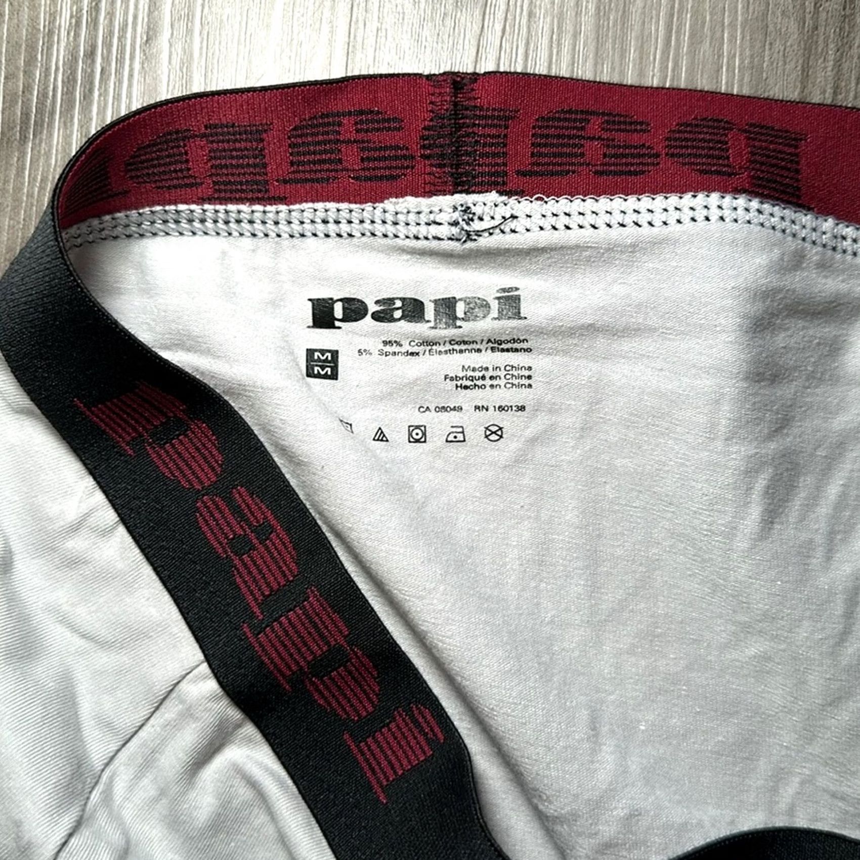 Vintage Papi Boxer Brief Medium Men Underwear Gray Cotton Stretch M Regular Size 40R - 3 Thumbnail