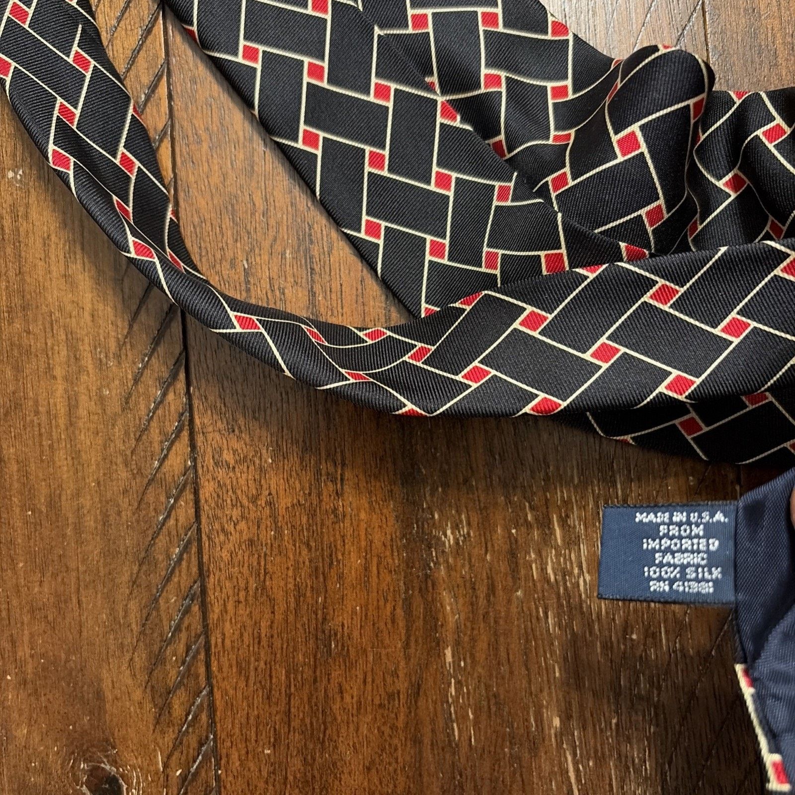 Polo Ralph Lauren Vtg Polo Ralph Lauren Abstract 100% Silk Tie Made By Hand Size ONE SIZE - 7 Thumbnail