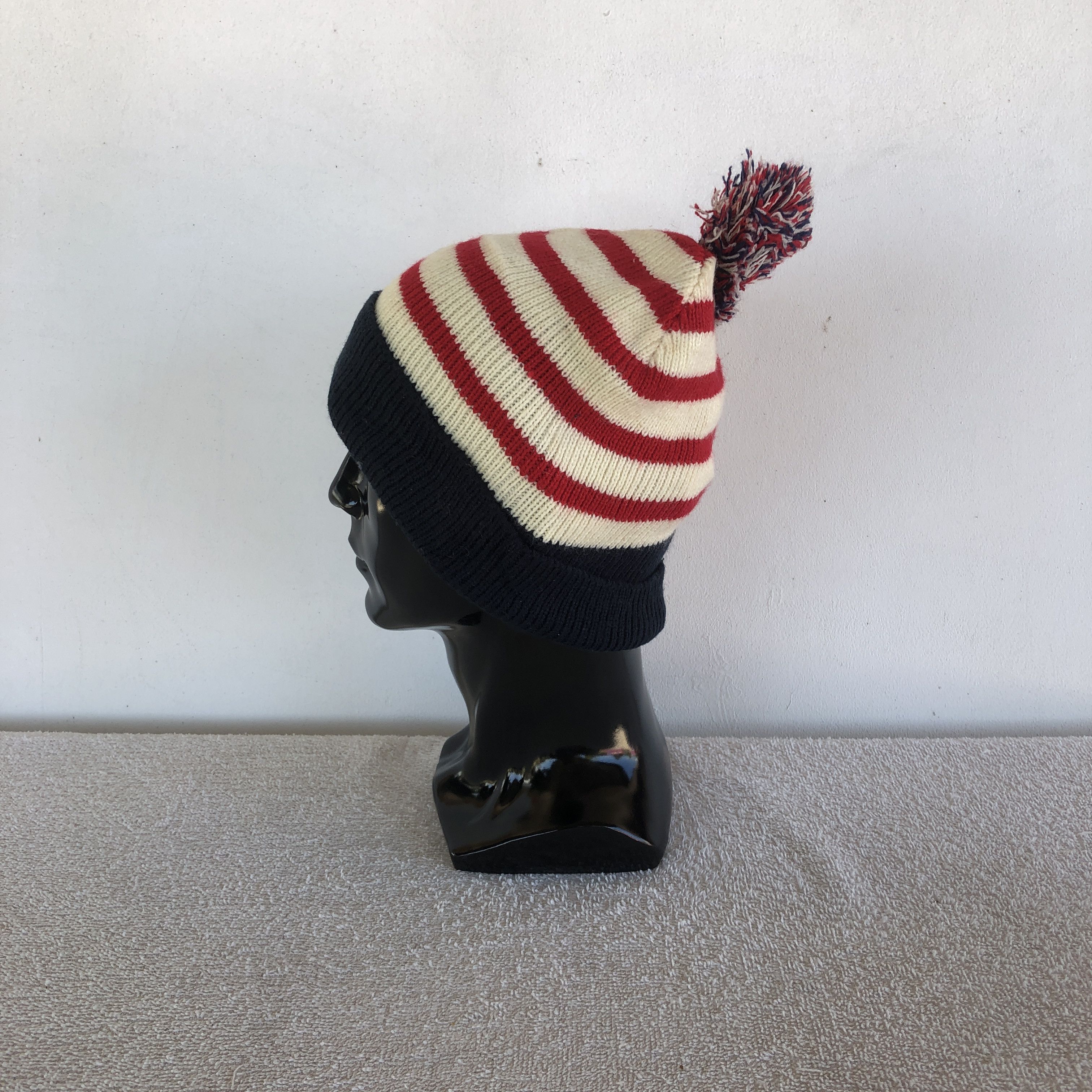 Japanese Brand Vintage Japanese Striped Beanie Snow Caps Hats Size ONE SIZE - 4 Thumbnail