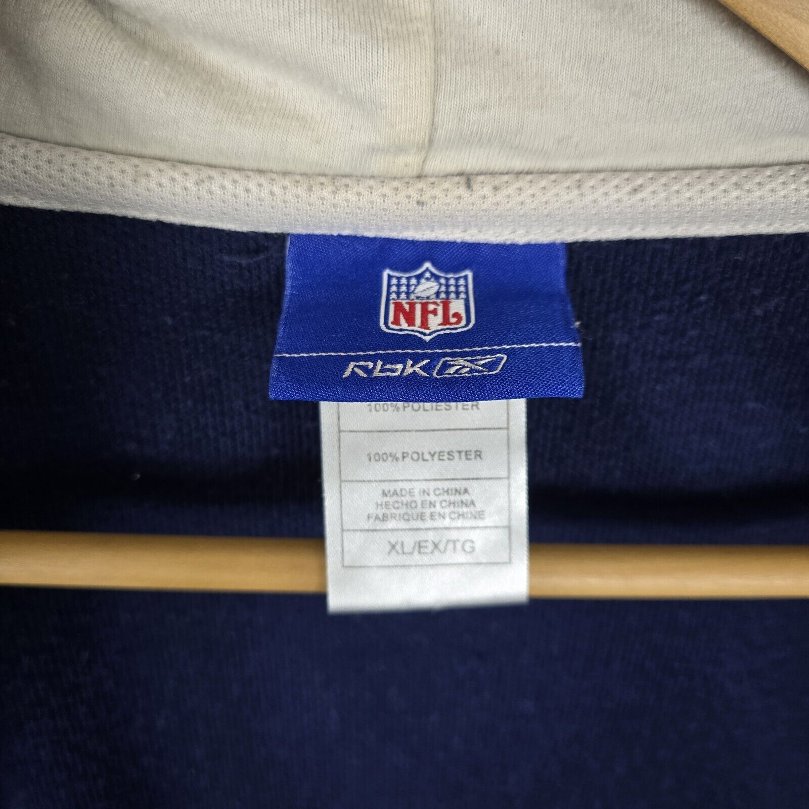 Reebok Reebok Dallas Cowboys Hoodie Mens XL Full Zip Jacket Size US XL / EU 56 / 4 - 7 Thumbnail