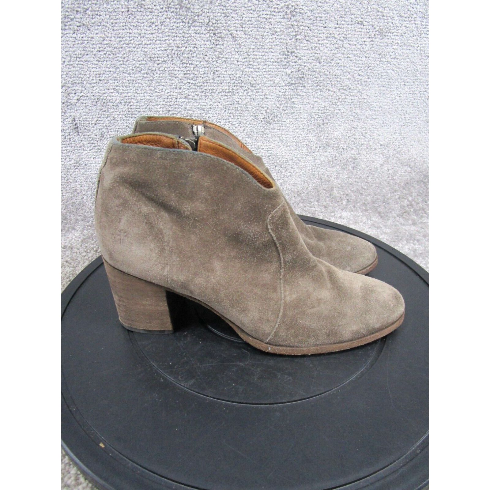 Frye Frye Booties Womens Size 9.5 B Nora Zip Short Gray Suede Ankle Grailed