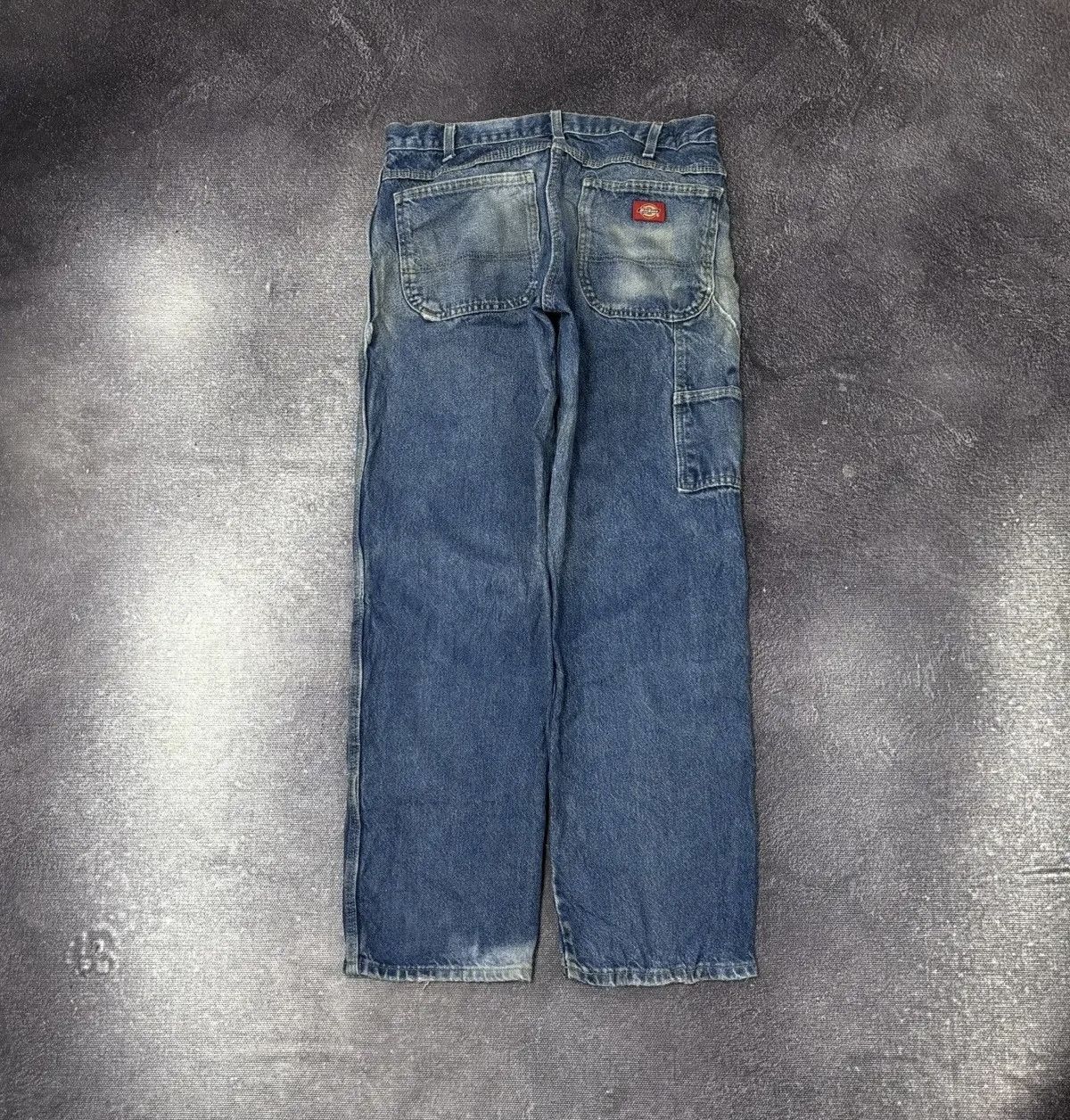 Dickies × Vintage Vintage Dickies Y2K Faded Blue Denim Work Baggy Jeans Size US 33 - 1 Thumbnail