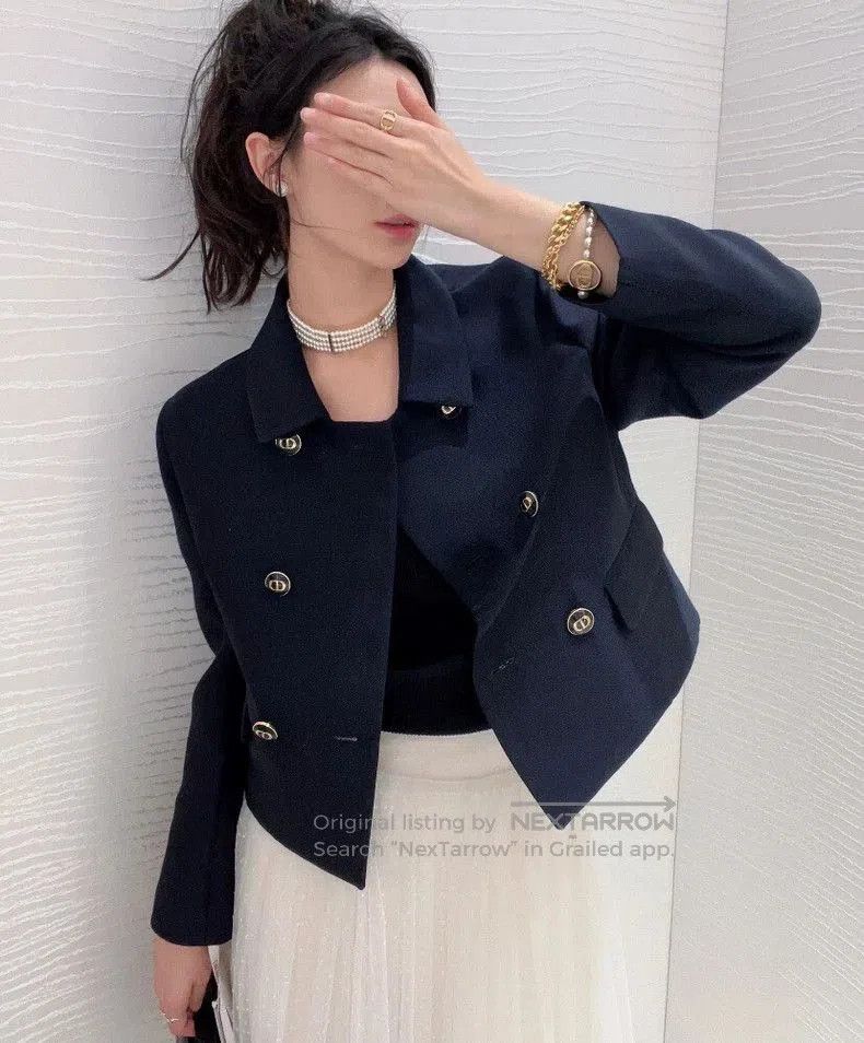 Other Dior Blue Silk Logo Print Jacket. Size US S / EU 44-46 / 1 - 8 Thumbnail