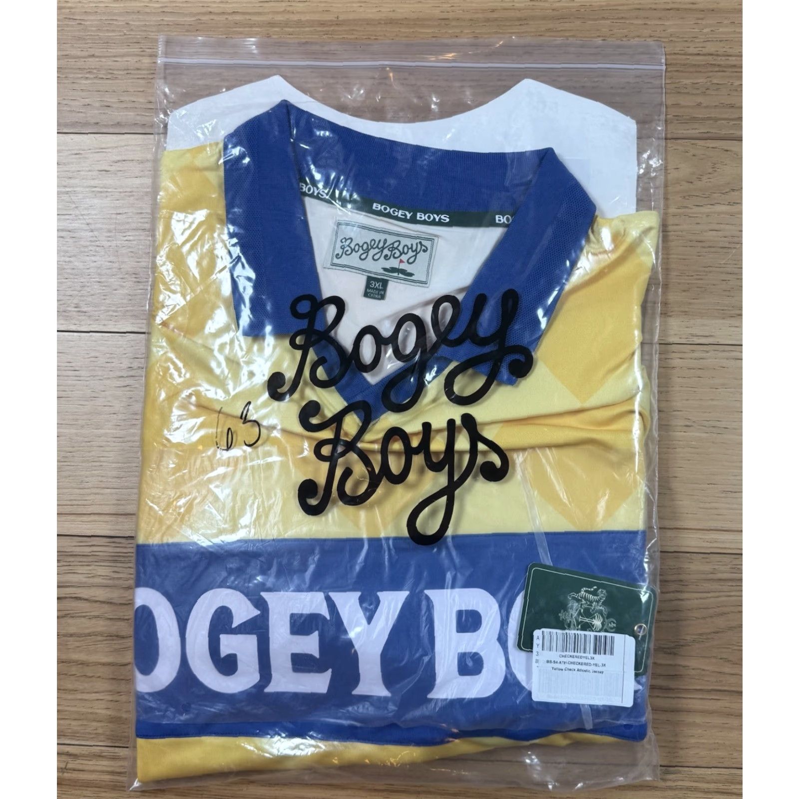 Vintage Bogey Boys Shirt Mens 3XL V-Neck Polo Long Sleeve AOP Diamond Dri Fit Golf Athletic Brown NWT Size US XXL / EU 58 / 5 - 2 Thumbnail