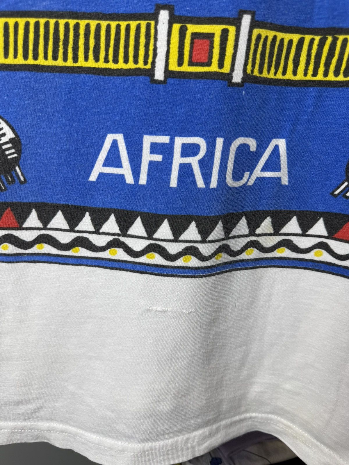 Vintage 80-90’s Rare! Vintage Art Swaziland Africa Boxy T Shirt Size US L / EU 52-54 / 3 - 3 Thumbnail