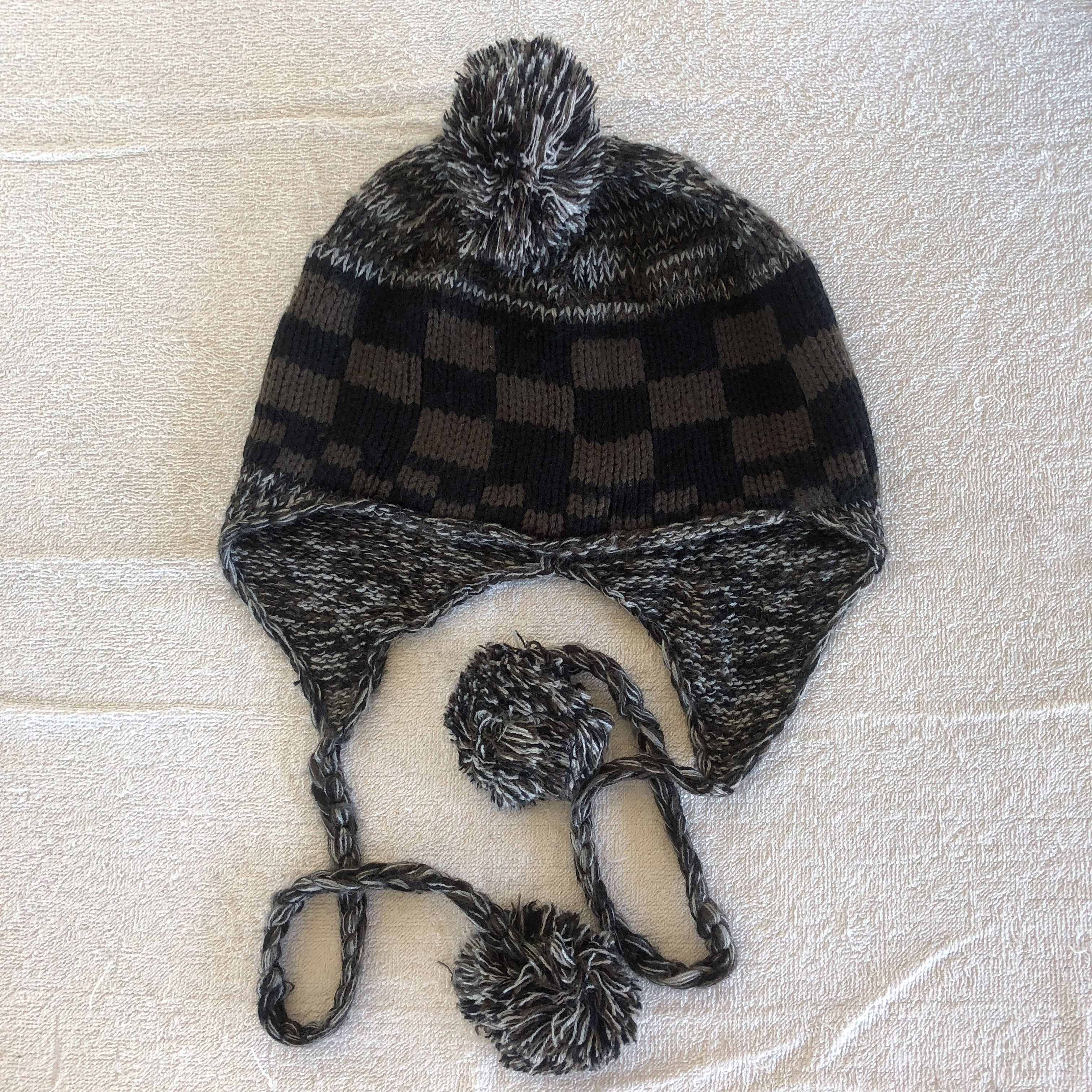 Japanese Brand Vintage Japanese Earflap Beanie Checkered Snow Caps Hats Size ONE SIZE - 5 Thumbnail