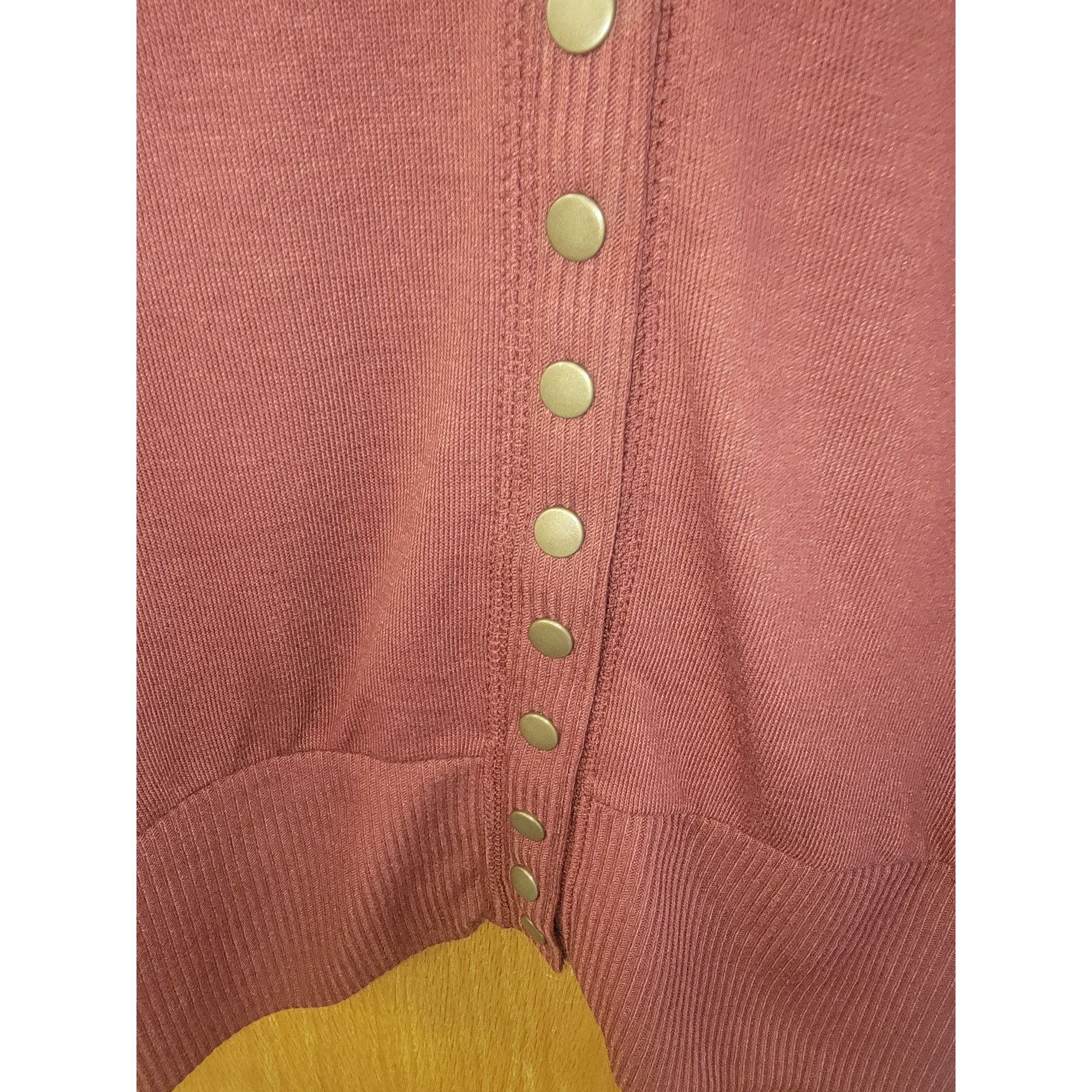 Other Zenana 1X Button-Down Burgundy Cardigan Sweater Size XL / US 12-14 / IT 48-50 - 3 Thumbnail