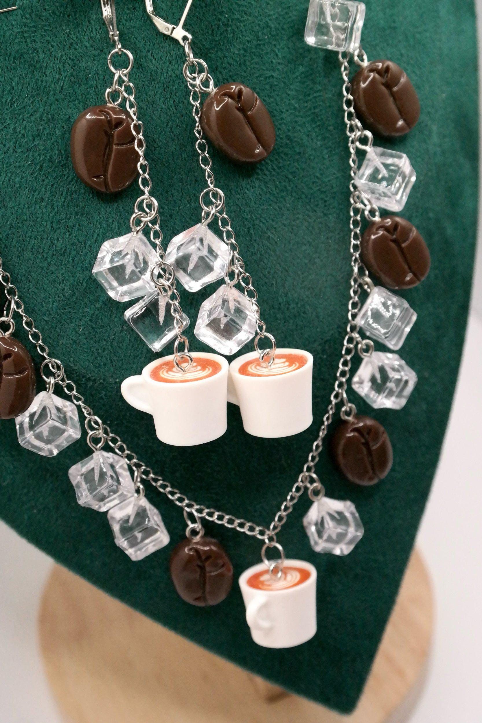 Handmade Coffee Coffee Coffee Necklace & Earrings Size ONE SIZE - 6 Thumbnail