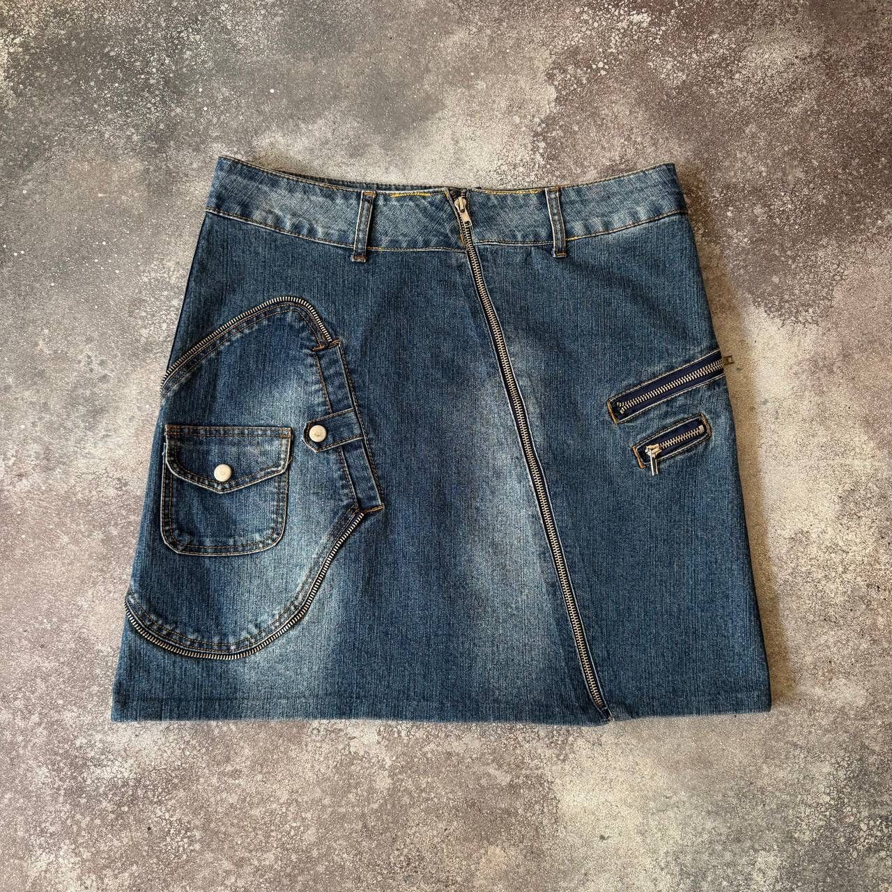 Hysteric Glamour × If Six Was Nine × Japanese Brand Avant Garde Zip Details Multipocket Midi Skirt Size 32" / US 10 / IT 46 - 1 Thumbnail