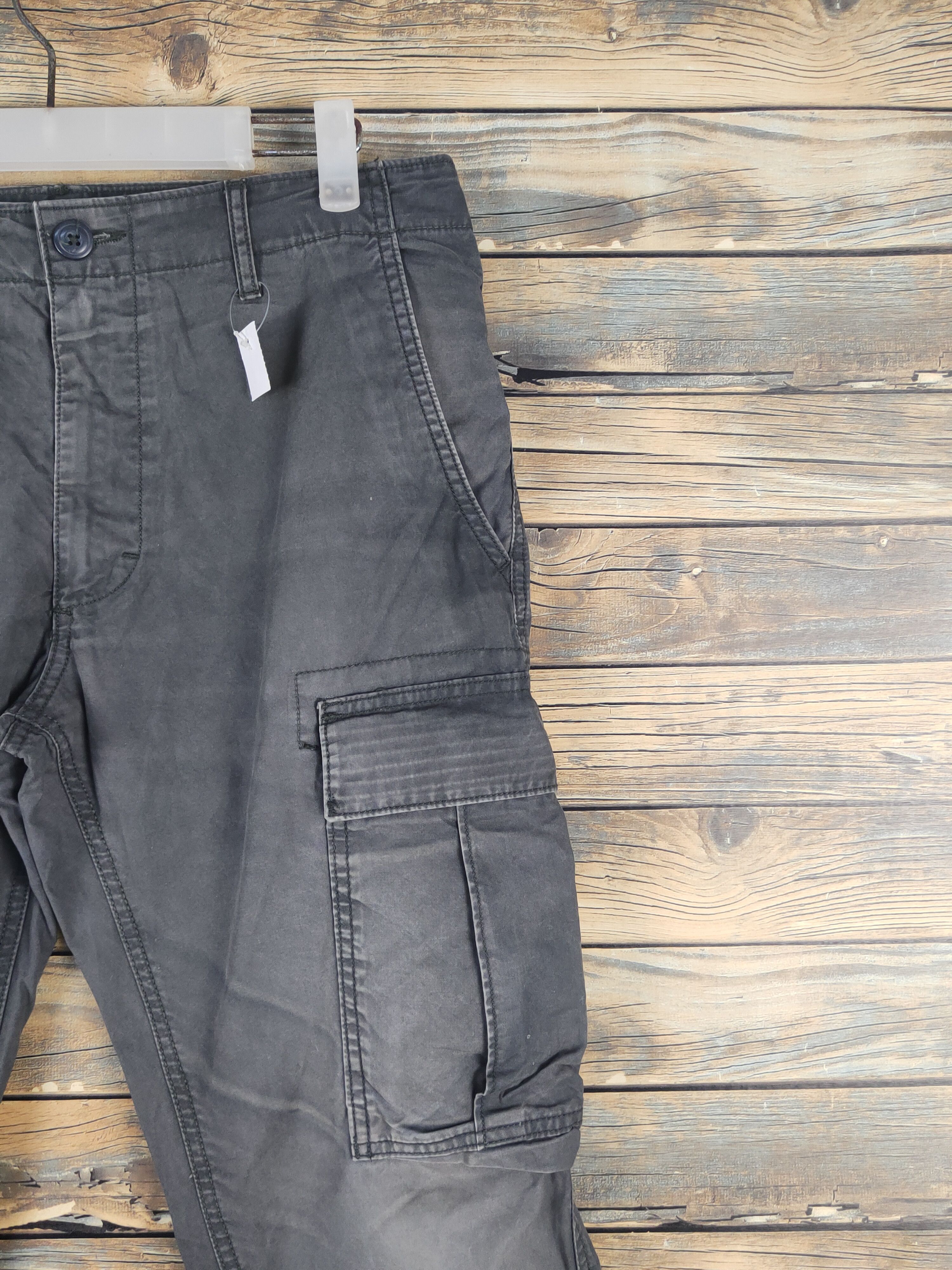 Japanese Brand DL Old Navy Black Faded Multipocket Cargo Pants #1535 Size US 31 - 5 Thumbnail