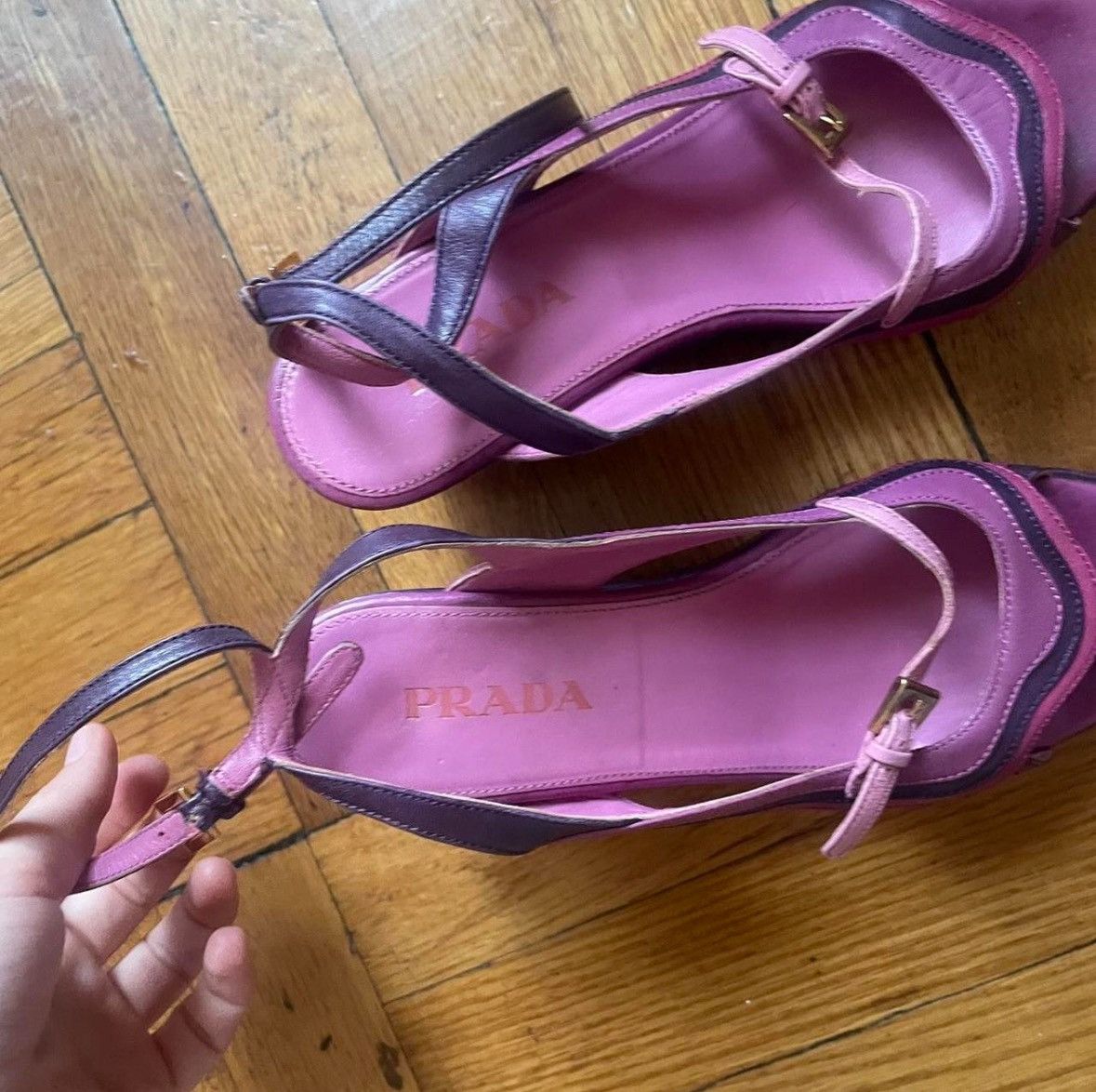 Prada Vintage wavy Prada wedges Size US 5.5 / IT 35.5 - 2 Thumbnail