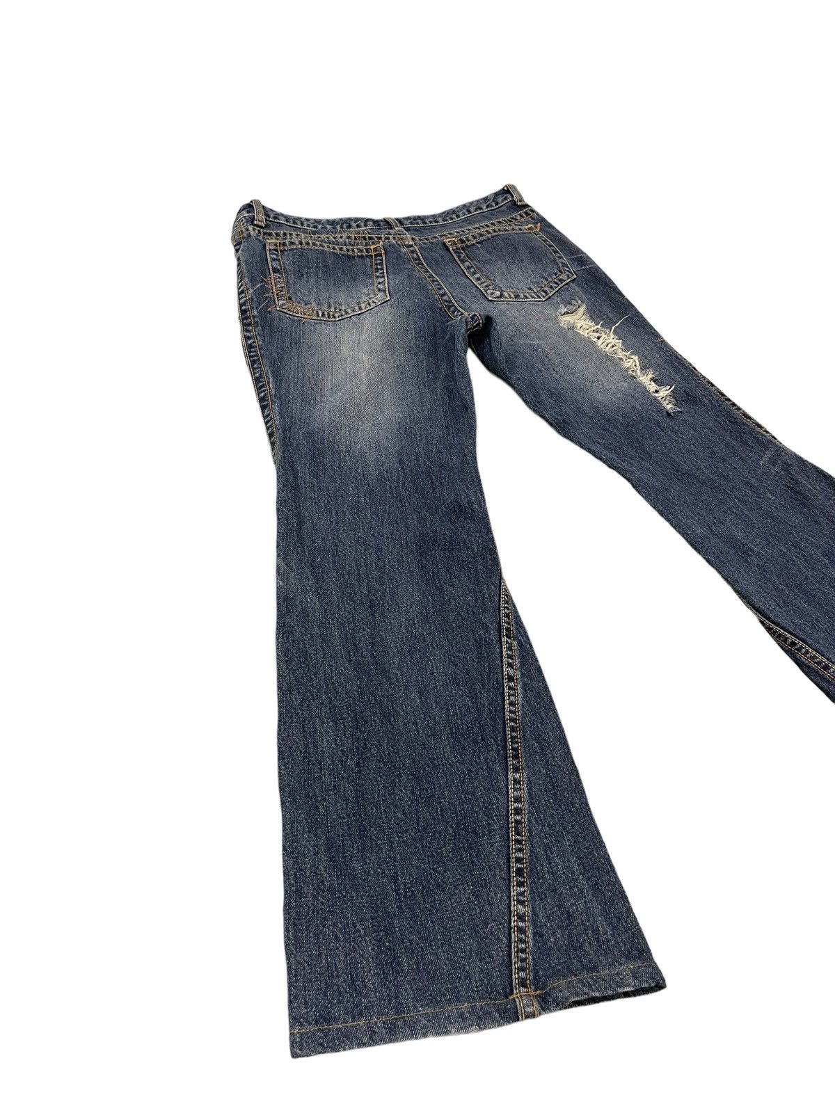 Japanese Brand Flare Jeans Supure Distress Low Rise Boot Cut 8🟦1 Size US 32 / EU 48 - 11 Thumbnail