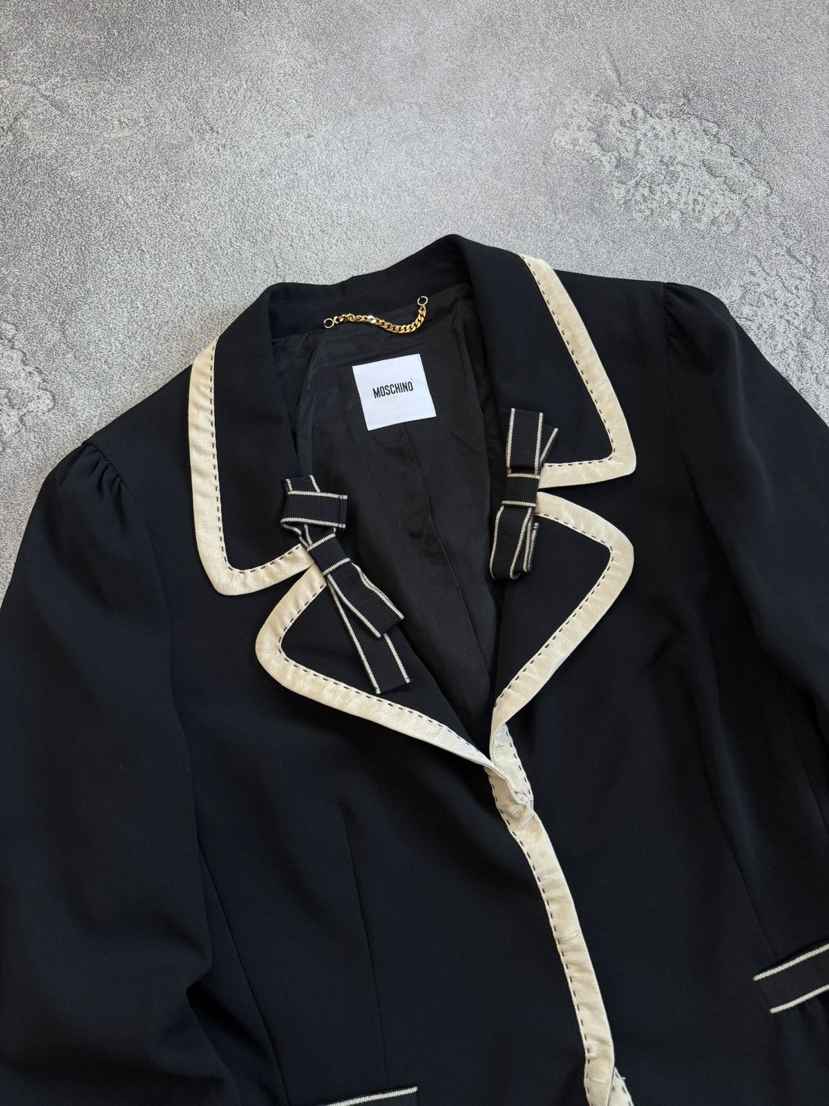 Moschino Moschino USA12/I46/F42 black blazer luxury jacket italy 🇮🇹 Size XL / US 12-14 / IT 48-50 - 2 Thumbnail