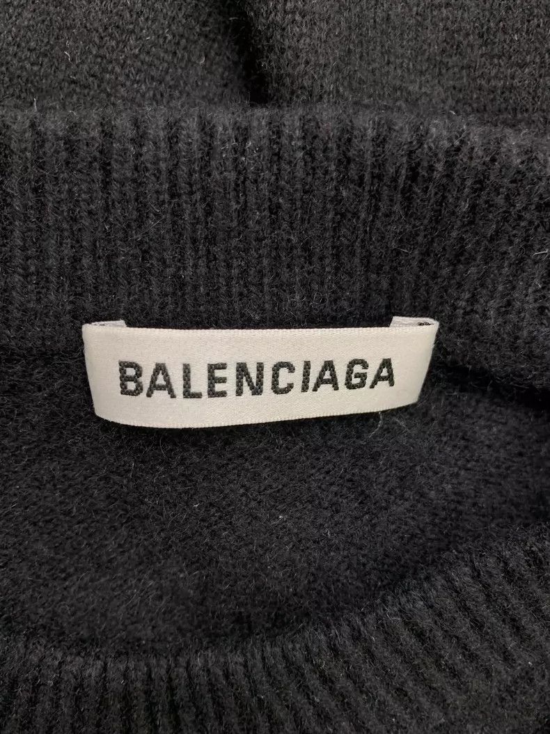 Balenciaga Balenciaga Black GW Letter Knit Sweater Size US XS / EU 42 / 0 - 4 Thumbnail