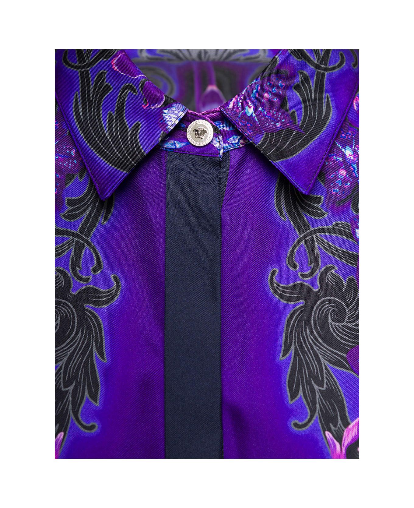 Versace o1y0226 Silk Shirt in Multicolor Size S / US 4 / IT 40 - 3 Thumbnail