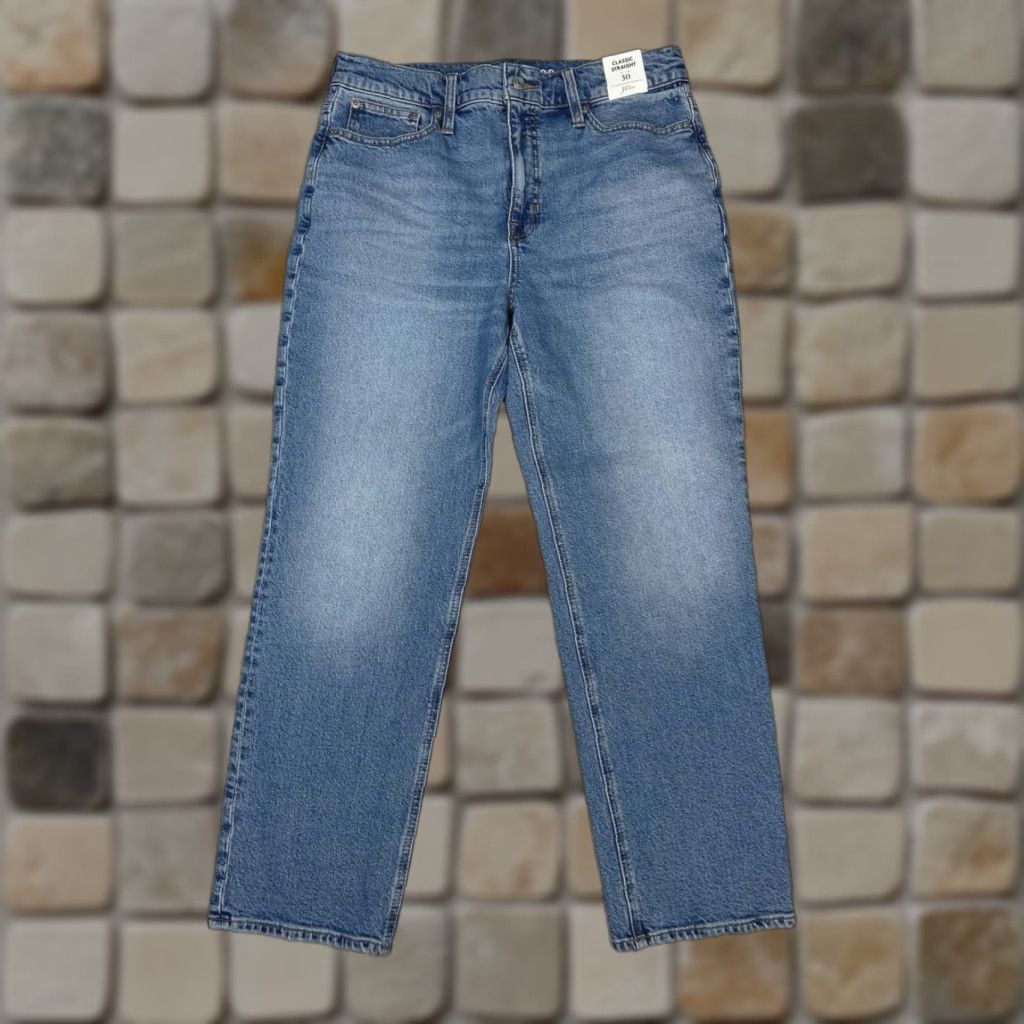 J.Crew VINTAGE J Crew High Rise 90s Classic Straight Jeans Womens 30 Blue Hiker Wash 32x28 New Size 30" / US 8 / IT 44 - 1 Thumbnail
