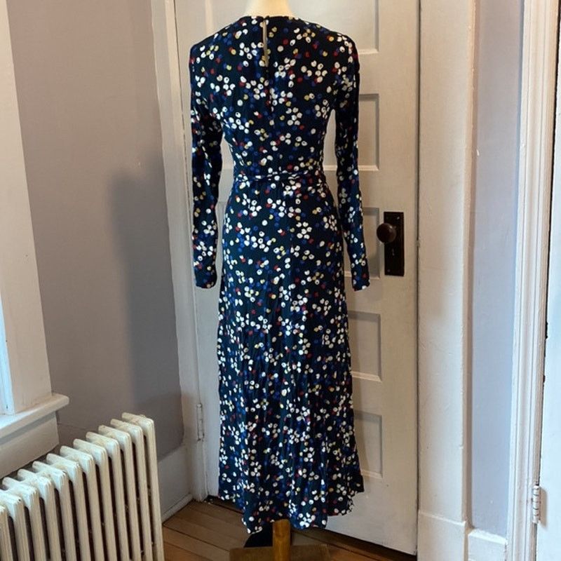 Zara ZARA BLOGGER FAVORITE LONG PRINT DRESS BLACK Size L / US 10 / IT 46 - 5 Thumbnail
