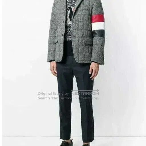 Thom Browne Thom Browne Wool Jacket with Leather Sleeves. Size US S / EU 44-46 / 1 - 4 Thumbnail