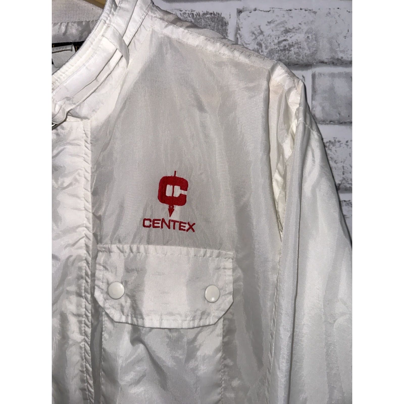 Vintage VINTAGE Legend Centex Jacket Windbreaker Mens XL White USA Bomber Style Windbreaker Jacket Size US XL / EU 56 / 4 - 3 Thumbnail