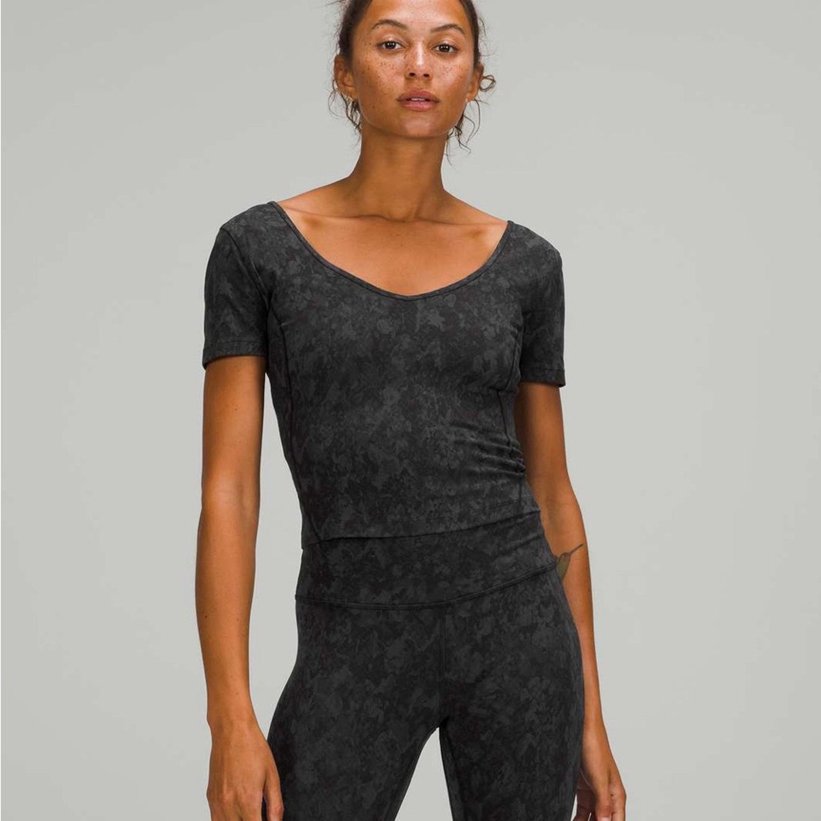 Lululemon Lululemon Align TShirt Hideaway Camo DeepCoal Multi Womens 6 Size M / US 6-8 / IT 42-44 - 1 Thumbnail