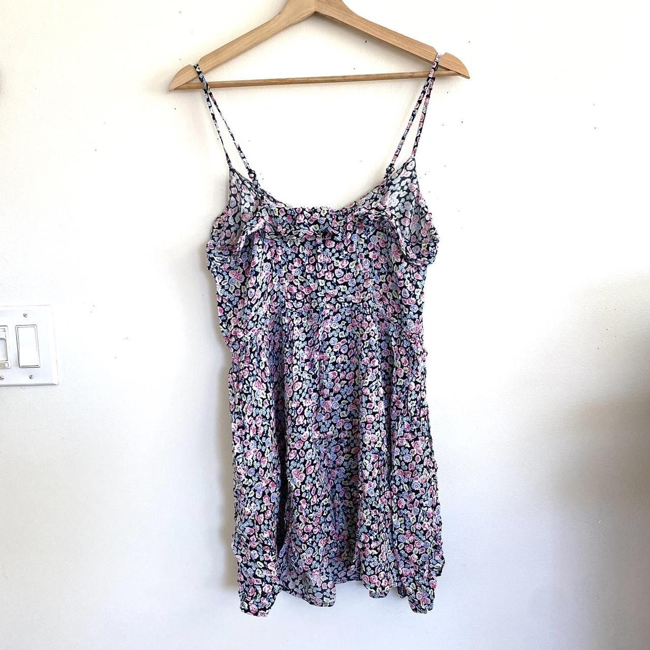 H&M DIVIDED H&M BLACK FLORAL MINI SUMMER DRESS SIZE SMALL Size S / US 4 / IT 40 - 6 Thumbnail