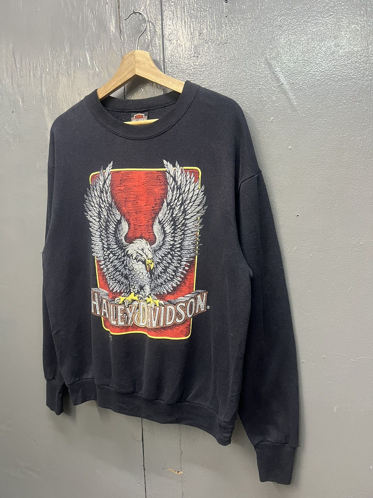 Vintage VINTAGE HARLEY DAVIDSON 3D EMBLEM SWEATSHIRT Size US L / EU 52-54 / 3 - 3 Thumbnail