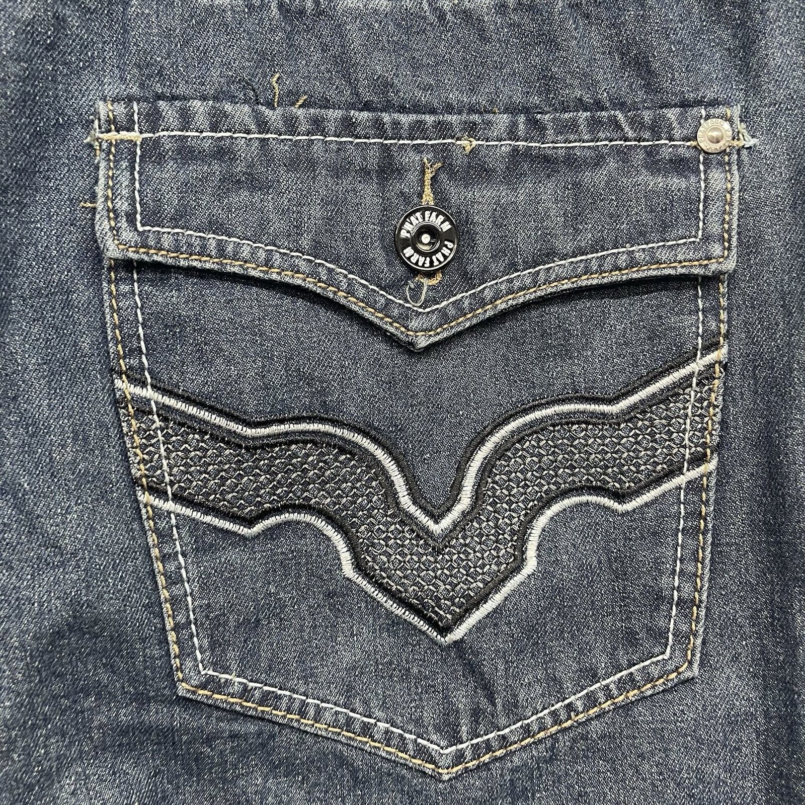 Phat Farm VINTAGE Phat Farm Men's 38 Baggy Jorts Dark Wash Denim Short Size US 38 / EU 54 - 5 Thumbnail