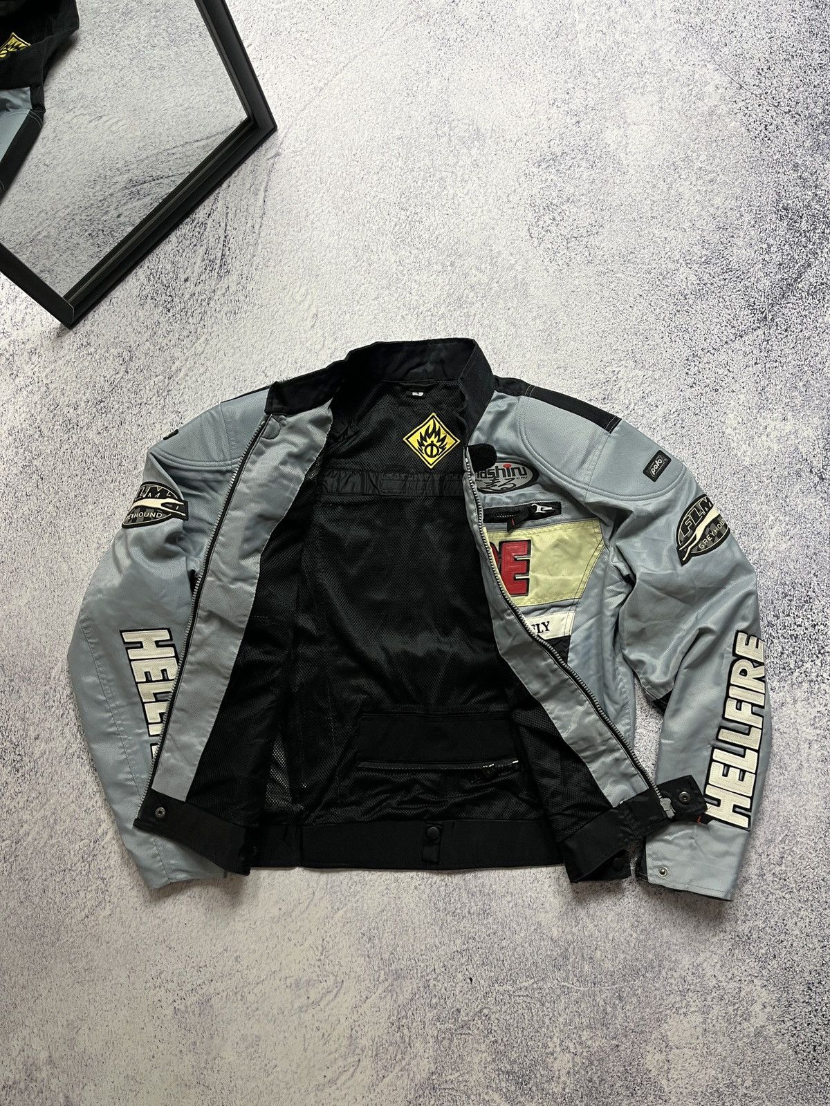 Vintage Vintage Hell Fire High Power Racing Jacket Moto Big Logo Size US S / EU 44-46 / 1 - 6 Thumbnail