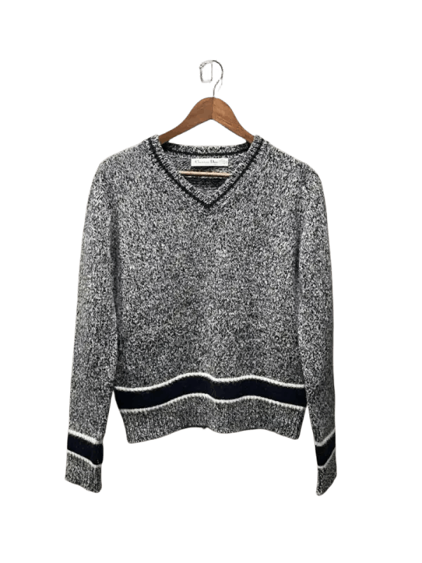 Dior Dior Wool V-Neck Knit Sweater 0079 Size M / US 6-8 / IT 42-44 - 1 Thumbnail