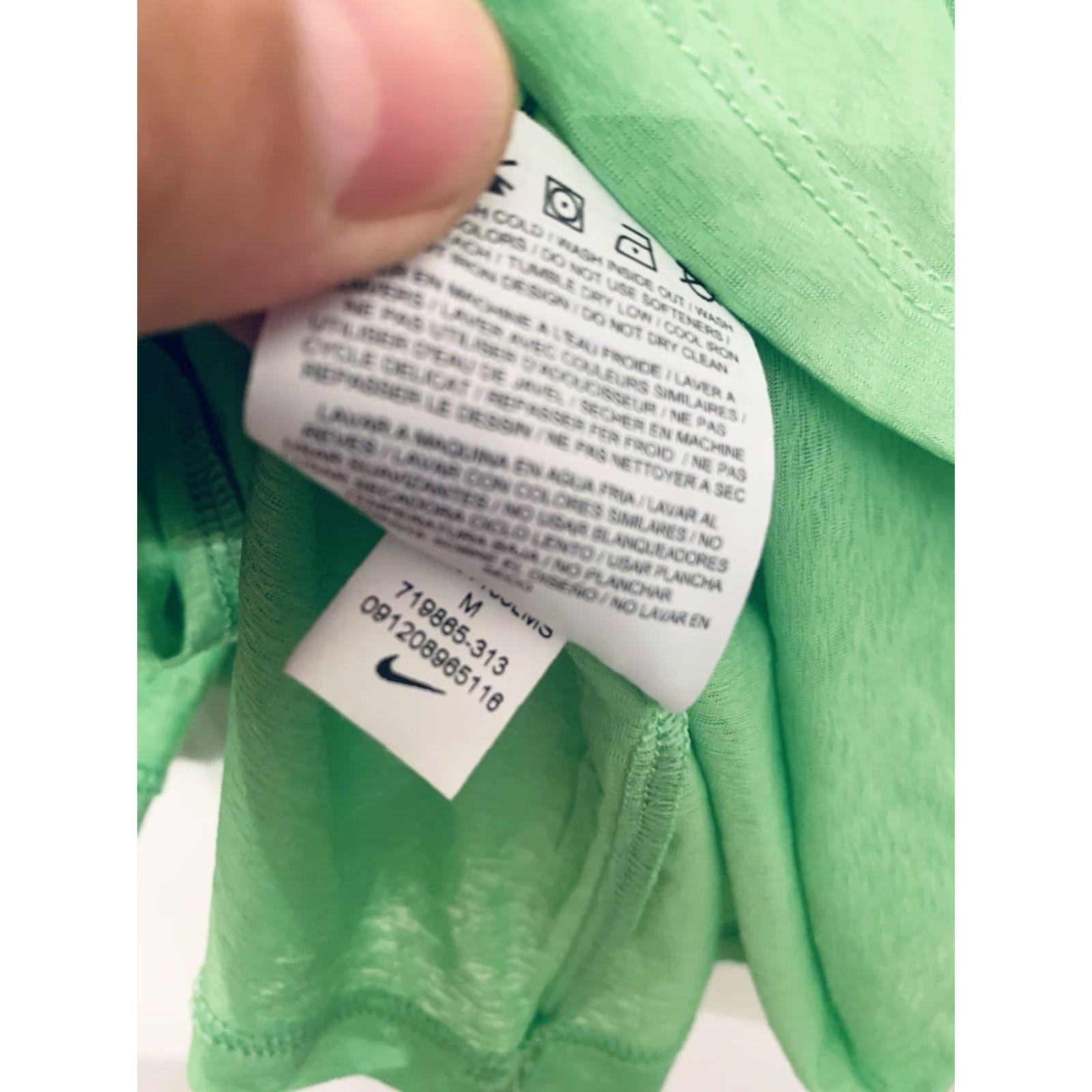 Nike Nike Dri-Fit Women's Racer Strappy Breeze Lightweight Tank Green M Shirt Women Sleeveless Activewear Size ONE SIZE - 4 Thumbnail