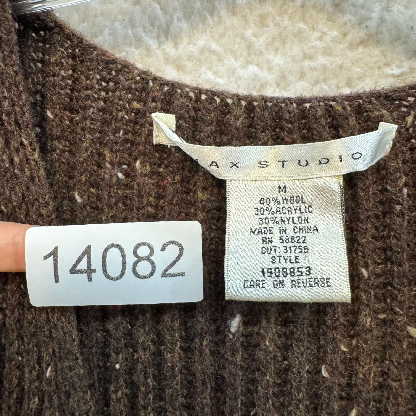 Vintage VINTAGE Y2K Mini Sweater Dress M Brown Wool Blend Knit Grunge Boho Fairy Style Max Studio Shirt? Size M / US 6-8 / IT 42-44 - 8 Thumbnail