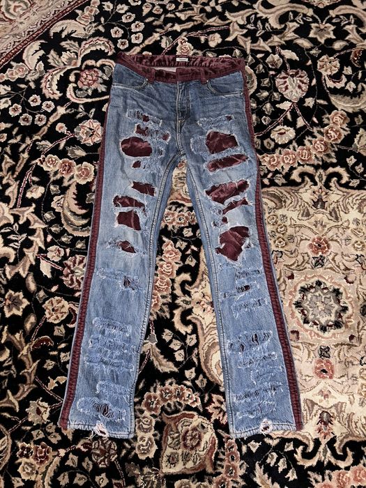 Undercover Undercover aw02 red velvet crash denim | Grailed