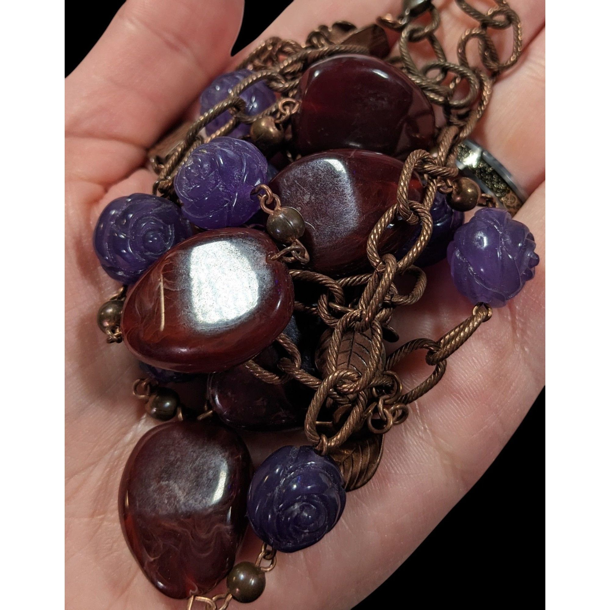 Other Vintage Cottagecore Floral Beaded Chain Necklace Size ONE SIZE - 5 Thumbnail