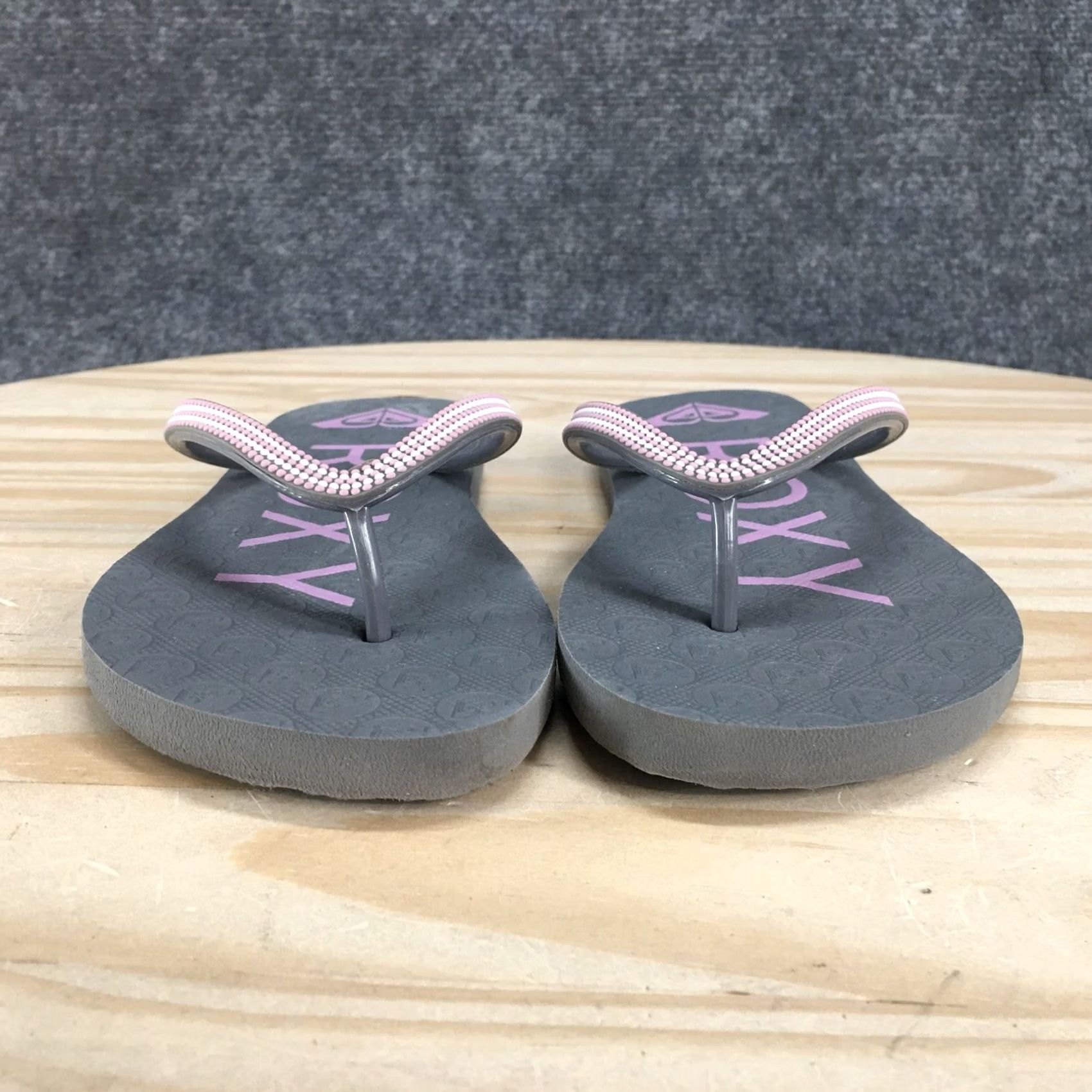 Vintage Roxy Sandals Women Flip Flop Gray Toe-Post Comfort Casual Classic Flats Size US 6 / IT 36 - 7 Thumbnail