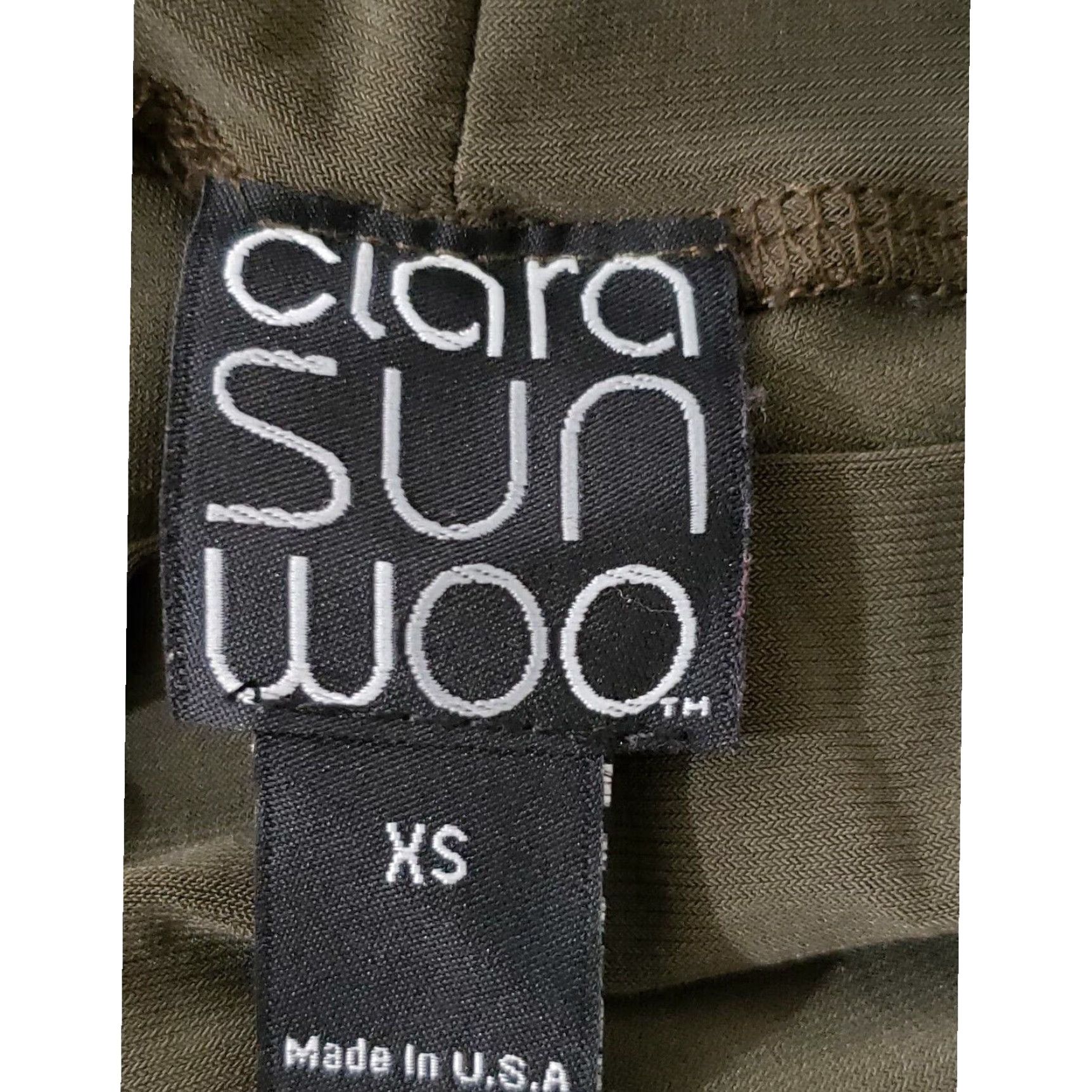 Vintage Clara Sun Woo Swing Dress XS Green 3/4 Cold Shoulder Mock Neck Knee Length Womens Size XS / US 0-2 / IT 36-38 - 4 Thumbnail