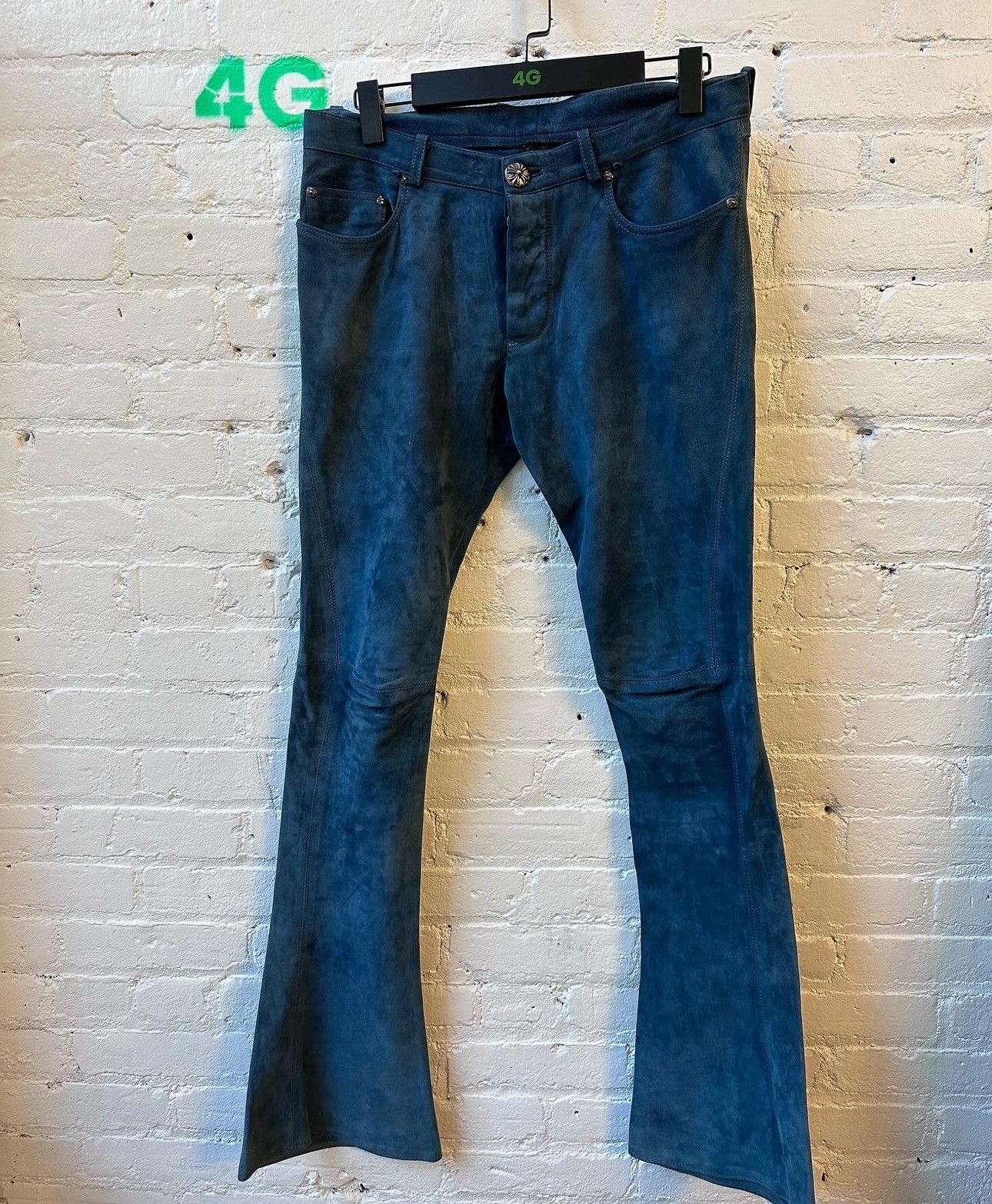 Chrome Hearts Chrome Hearts LENNY KRAVITZ Personal SUEDE LEATHER JEANS Size US 30 / EU 46 - 5 Thumbnail